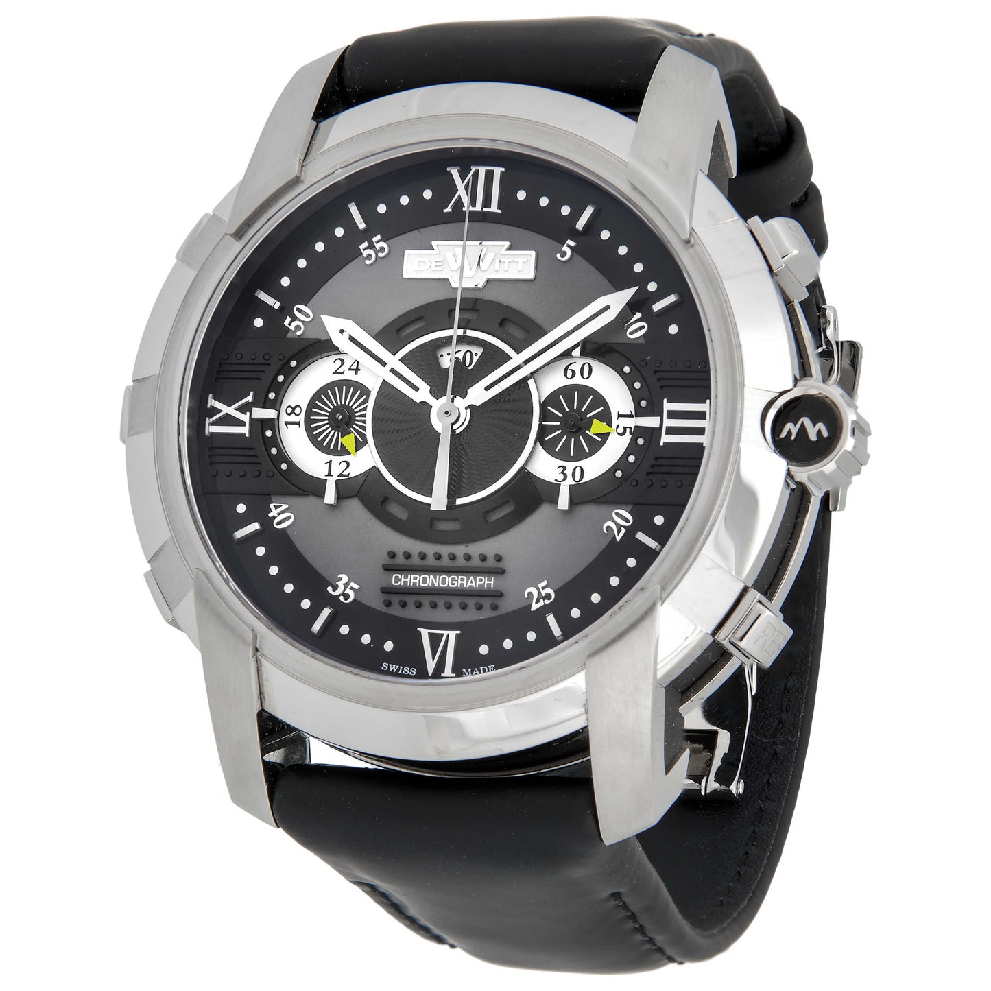 Front view of DeWitt Glorious Knight Men's Automatic Watch FTV-CHR-001-RFB