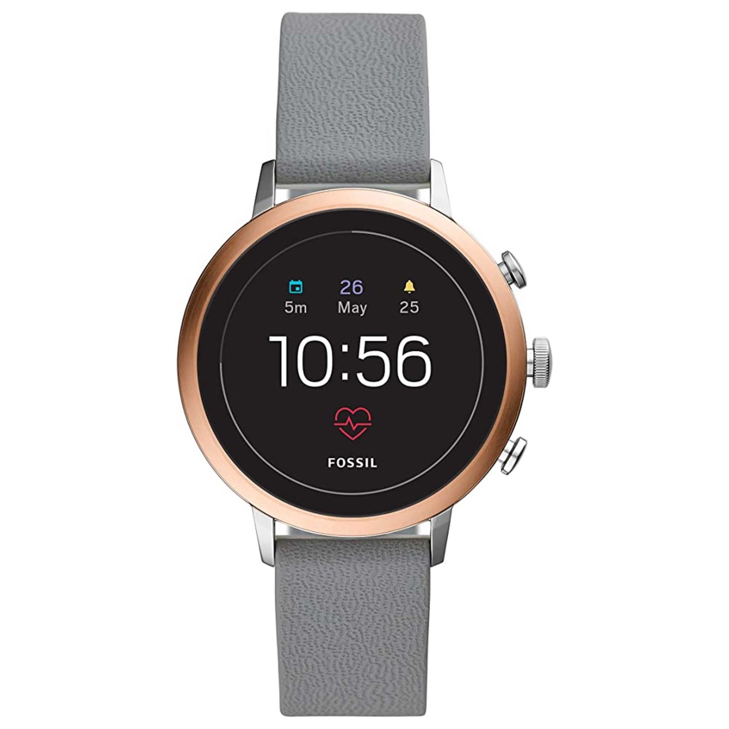 Front view of Fossil Gen 4 Venture Men's Rechargeable Battery Watch FTW6016