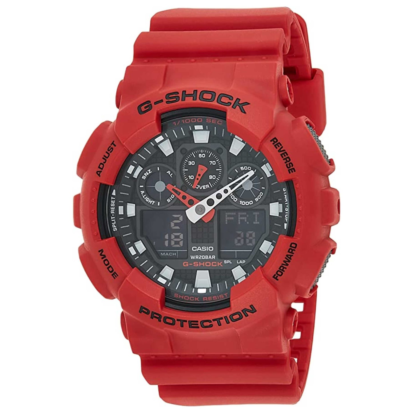 Front view of Casio G-Shock Men's Quartz Watch GA-100B-4ADR