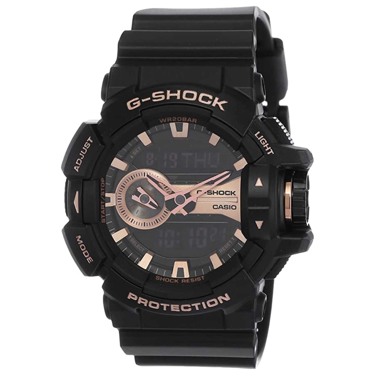 Front view of Casio G-Shock Men's Quartz Watch GA-400GB-1A4DR