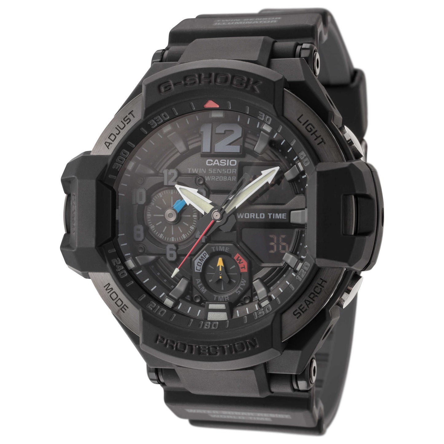 Front view of Casio G-Shock Men's Quartz Watch GA1100-1A1