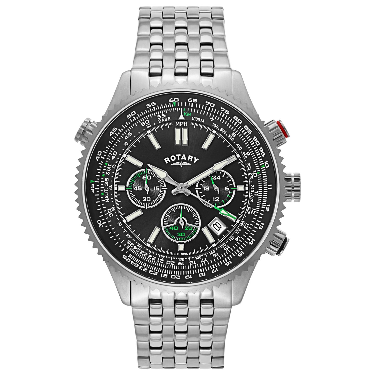 Front view of Rotary Chronograph Men's Quartz Watch GB00699-10
