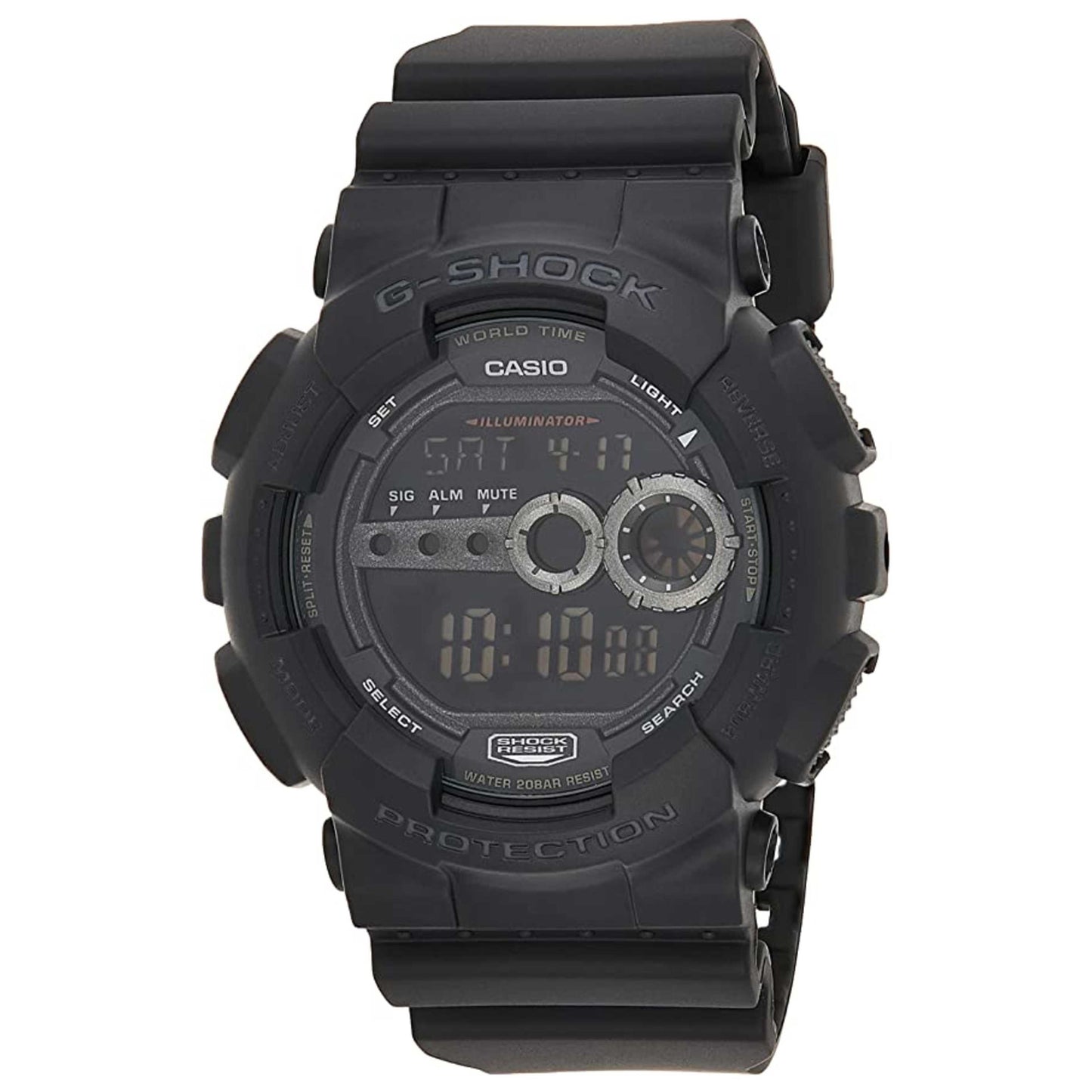 Front view of Casio G-Shock Men's Quartz Watch GD-100-1BDR