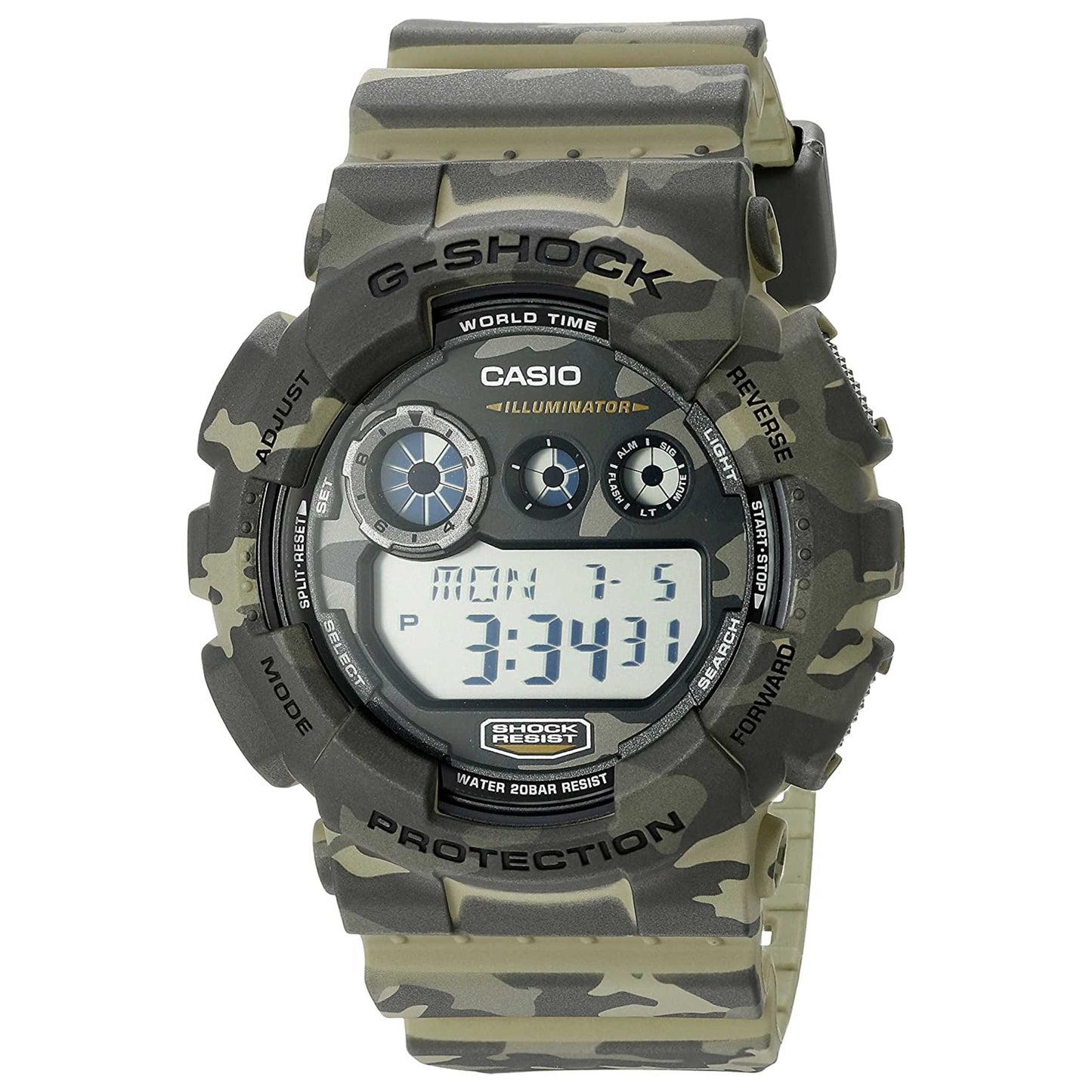 Front view of Casio G-Shock Men's Quartz Watch GD120CM-5