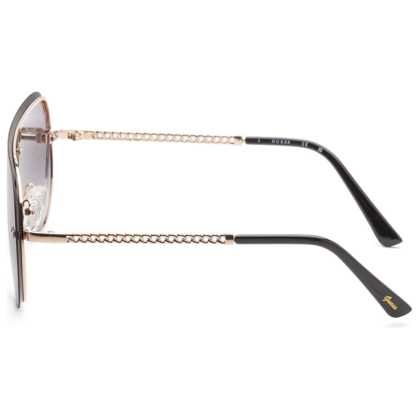 Left view of Guess Factory Women's Sunglasses GF0400-32B