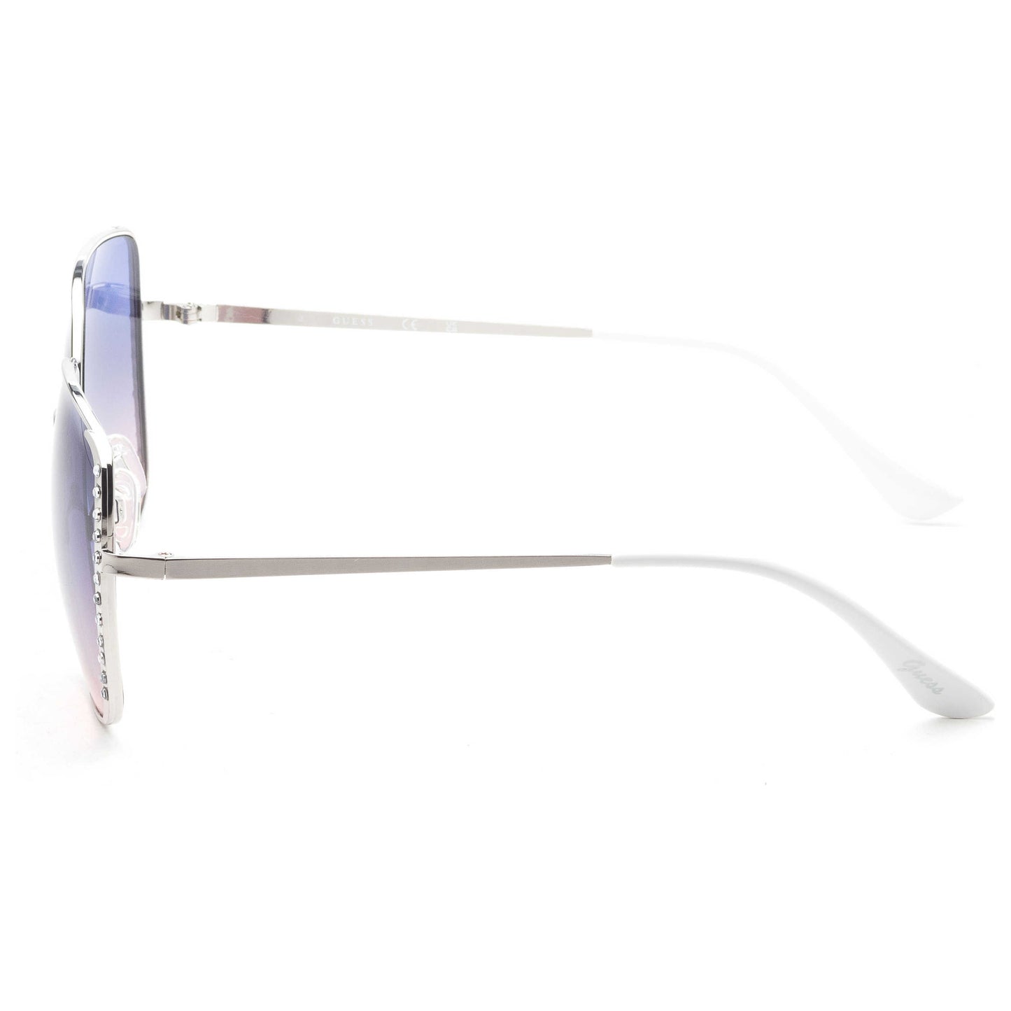 Left view of Guess Factory Women's Sunglasses GF0409-11W