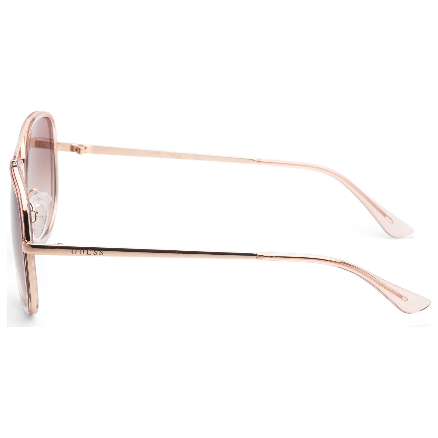 Left view of Guess Factory Women's Sunglasses GF0417-72B
