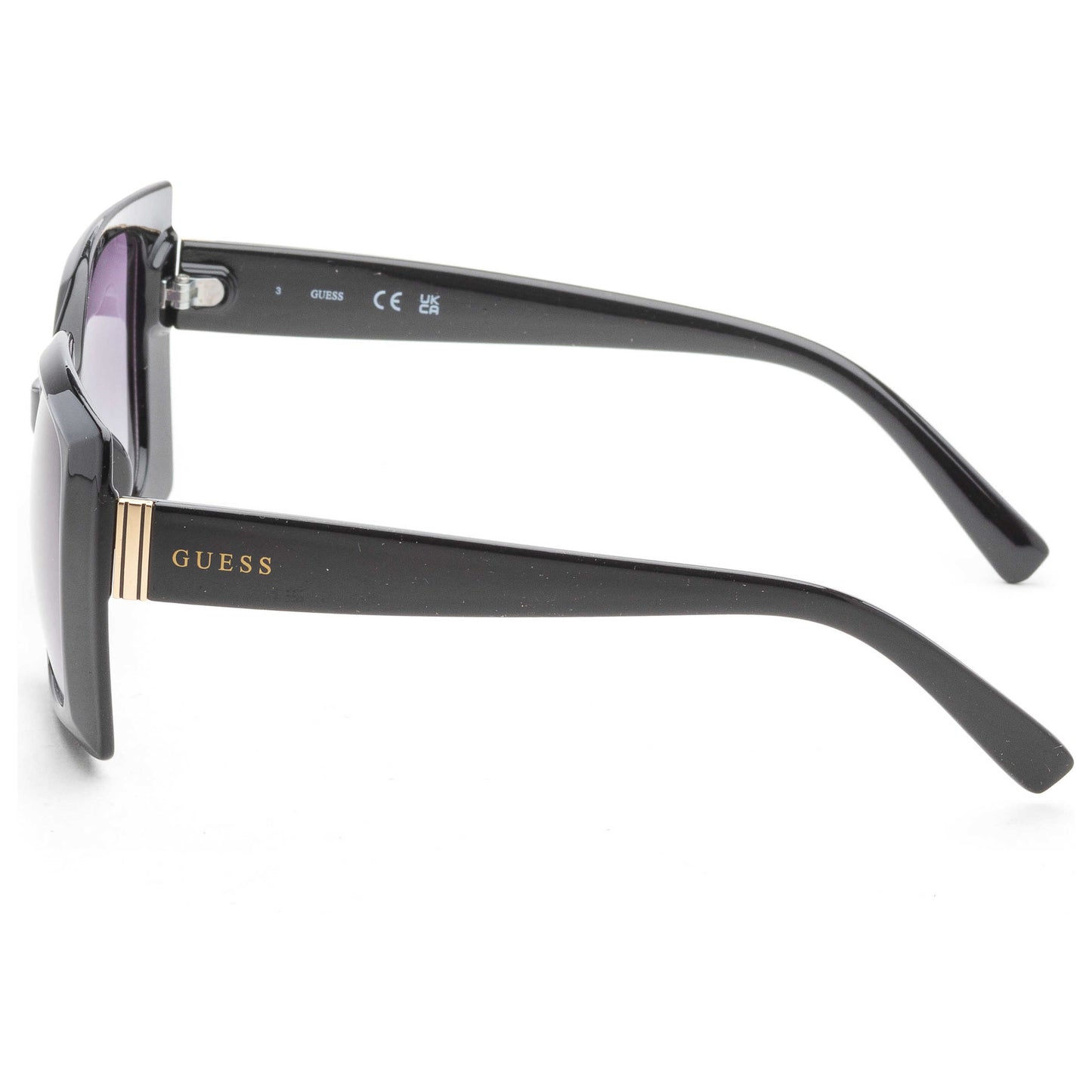 Left view of Guess Factory Women's Sunglasses GF0424-01B