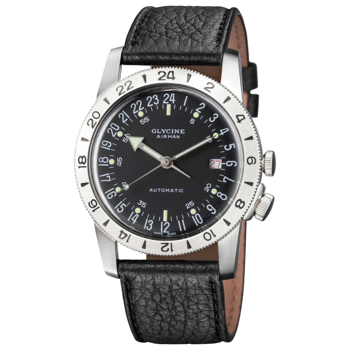 Front view of Glycine Airman No. 1 Purist Men's Automatic Watch GL0163