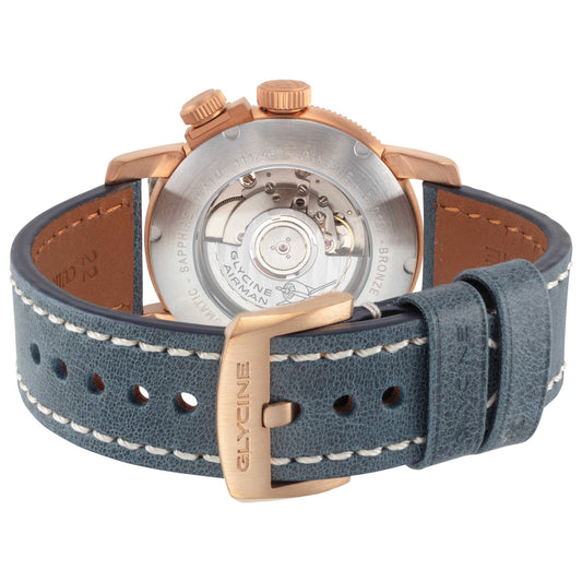 Back view of Glycine Airman Contemporary Bronze GMT Men's Automatic Watch GL0167
