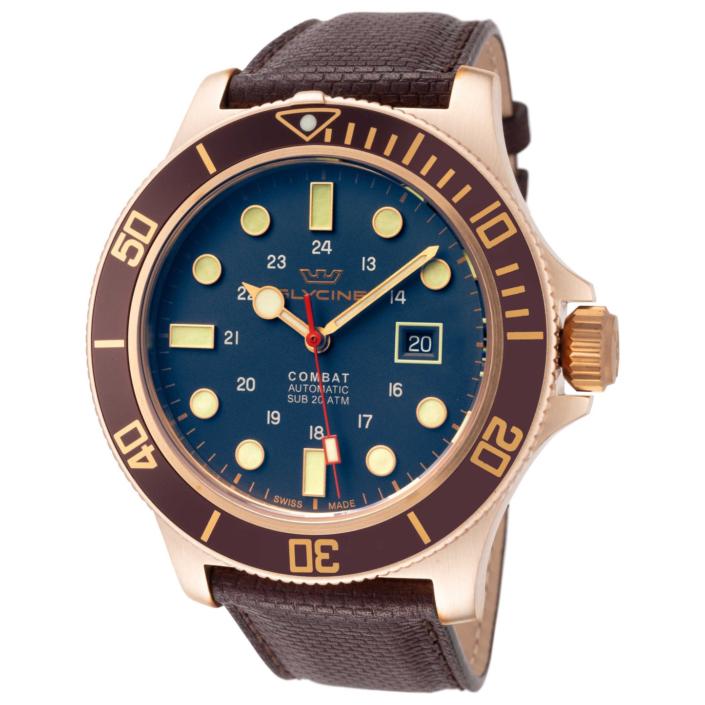 Front view of Glycine Combat Sub 48 Men's Automatic Watch GL0200