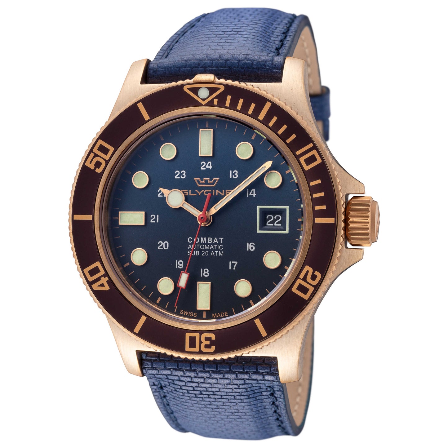 Front view of Glycine Combat Sub 42 Men's Automatic Watch GL0242