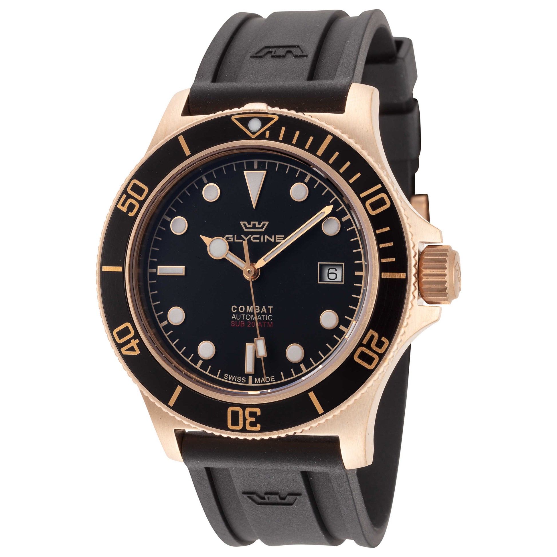 Front view of Glycine Combat Sub Sport 42 Bronze Men's Automatic Watch GL0322