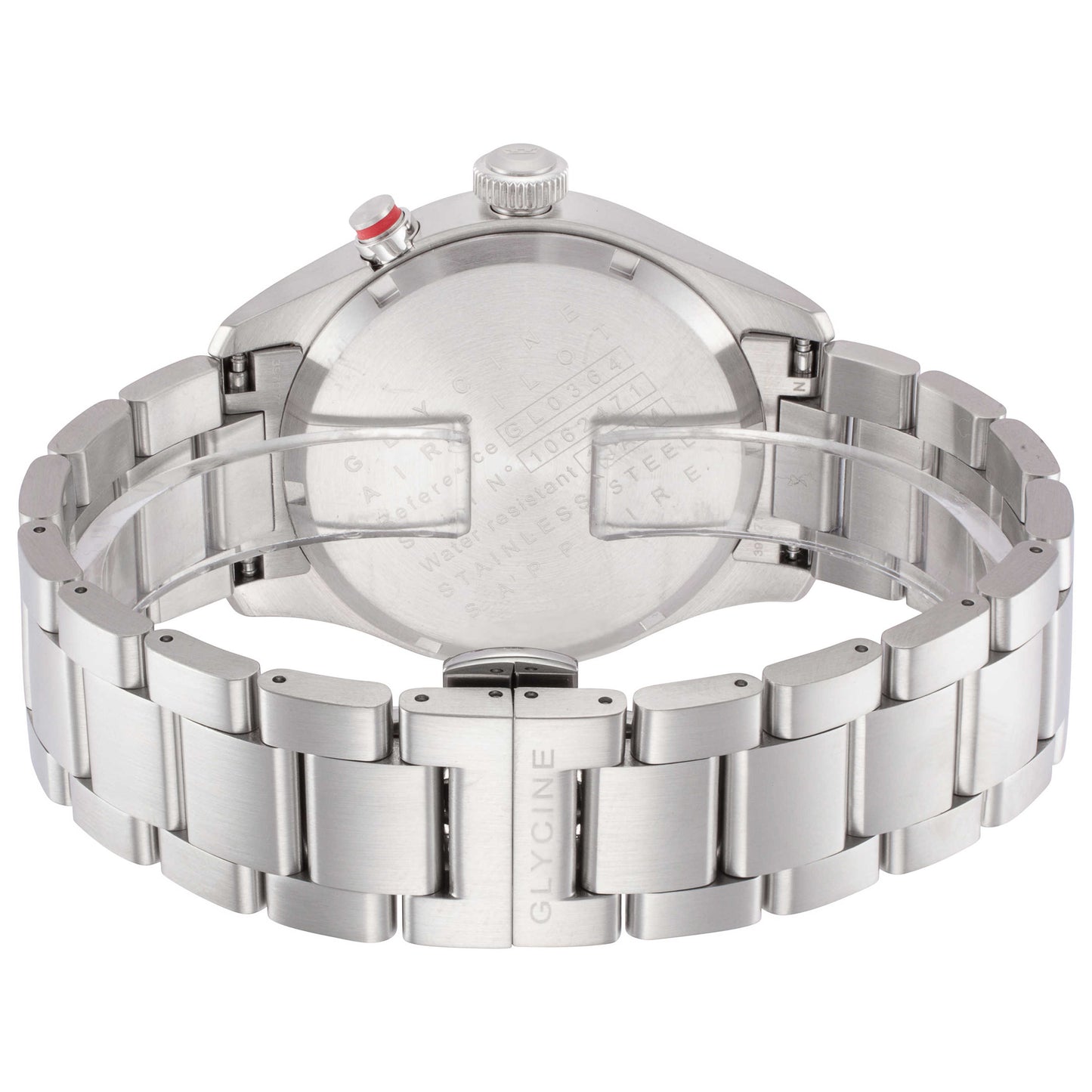 Back view of Glycine Airpilot Dual Time Men's Quartz Watch GL0364