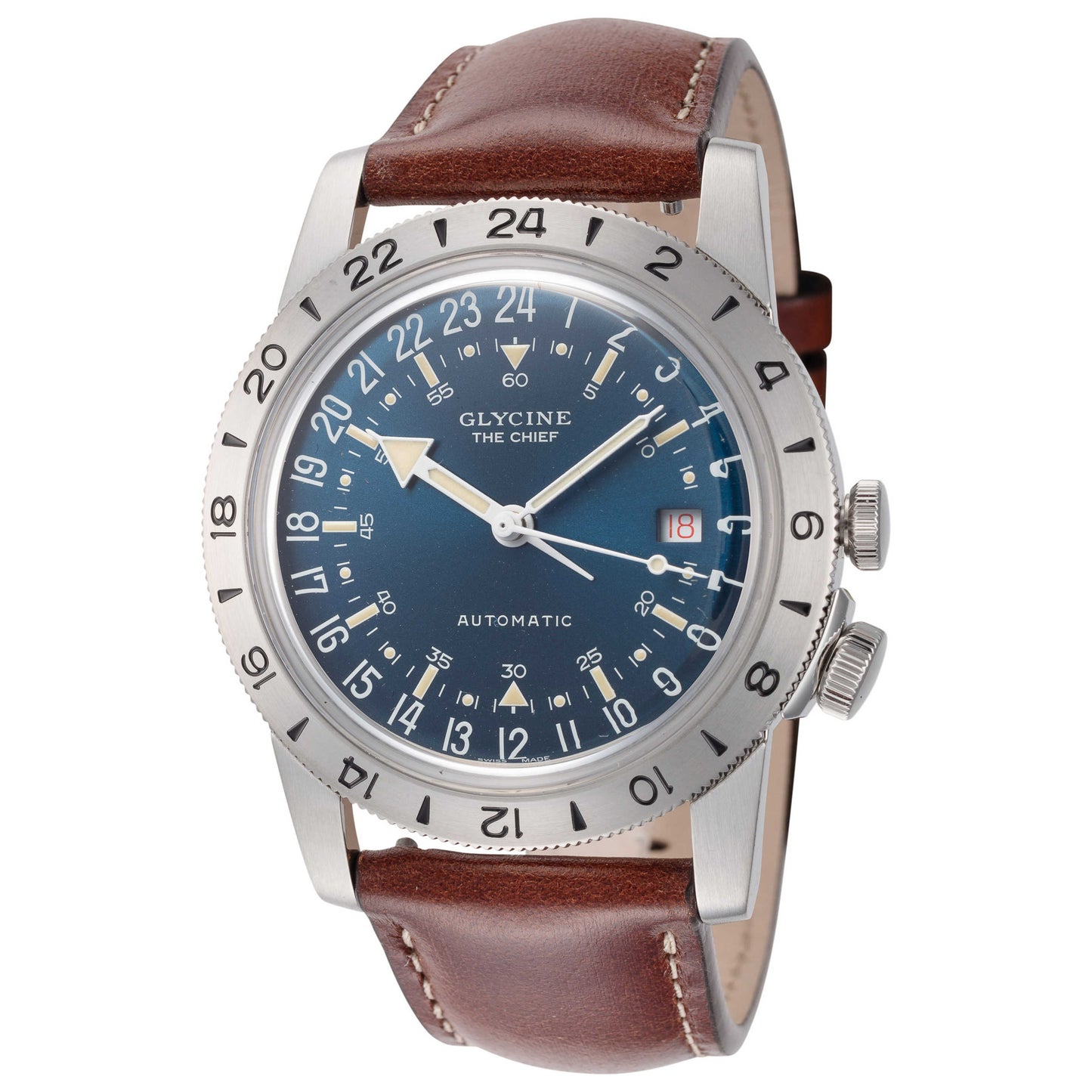 Front view of Glycine Airman Vintage Men's Automatic Watch GL0411