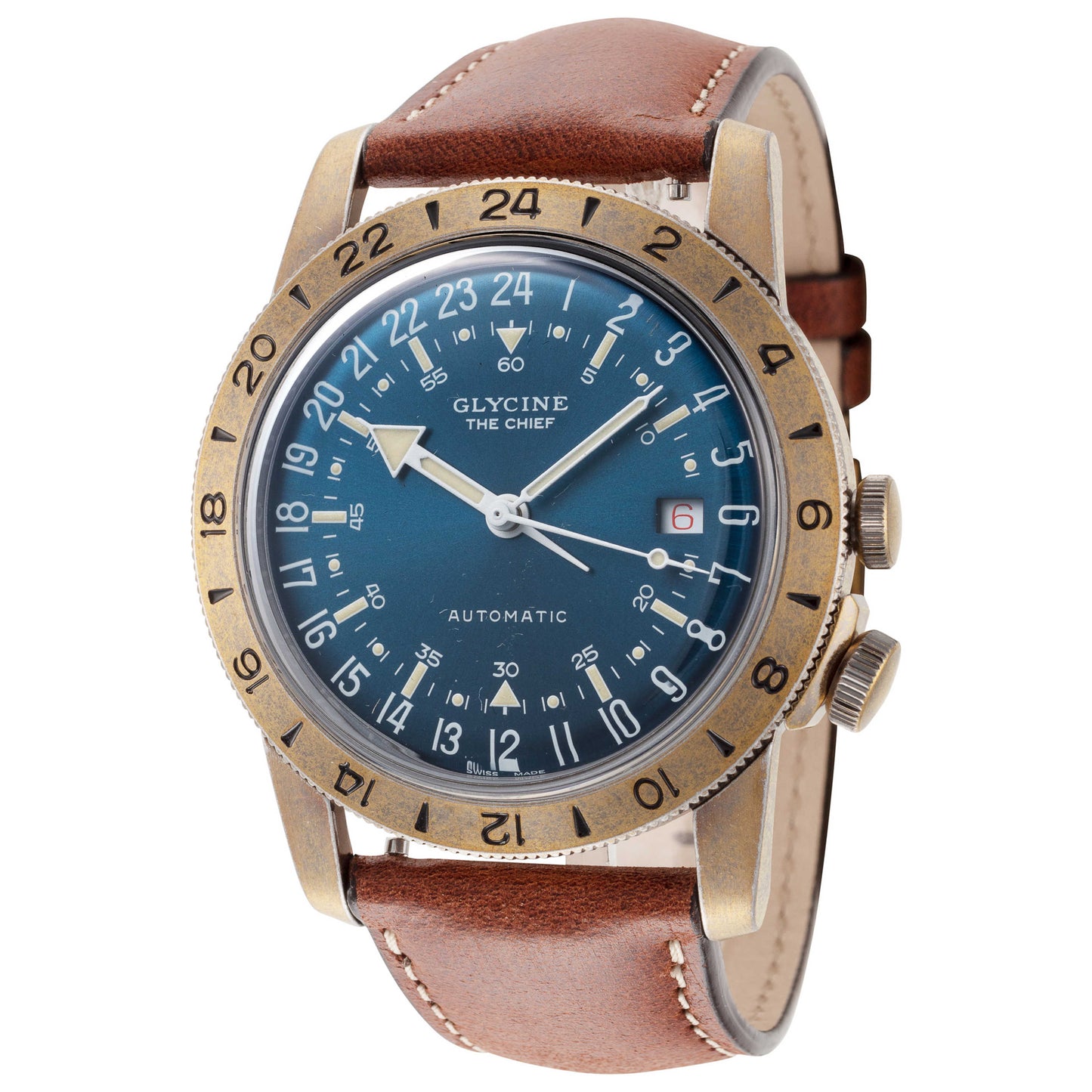 Front view of Glycine Airman The Chief Men's Automatic Watch GL0414