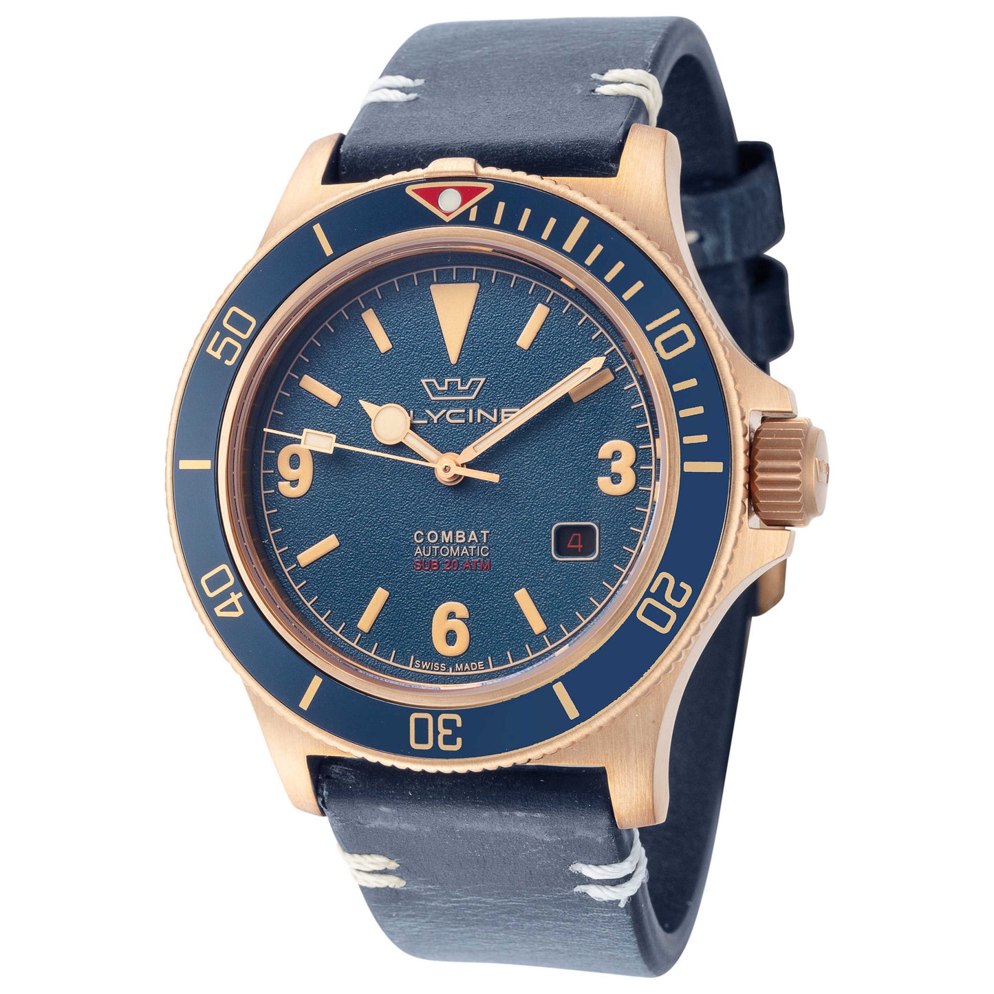 Front view of Glycine Combat Sub Bronze Men's Automatic Watch GL0421