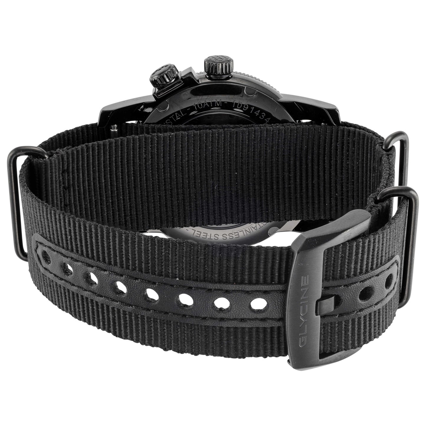 Back view of Glycine Airman Contemporary GMT Men's Automatic Watch GL0463
