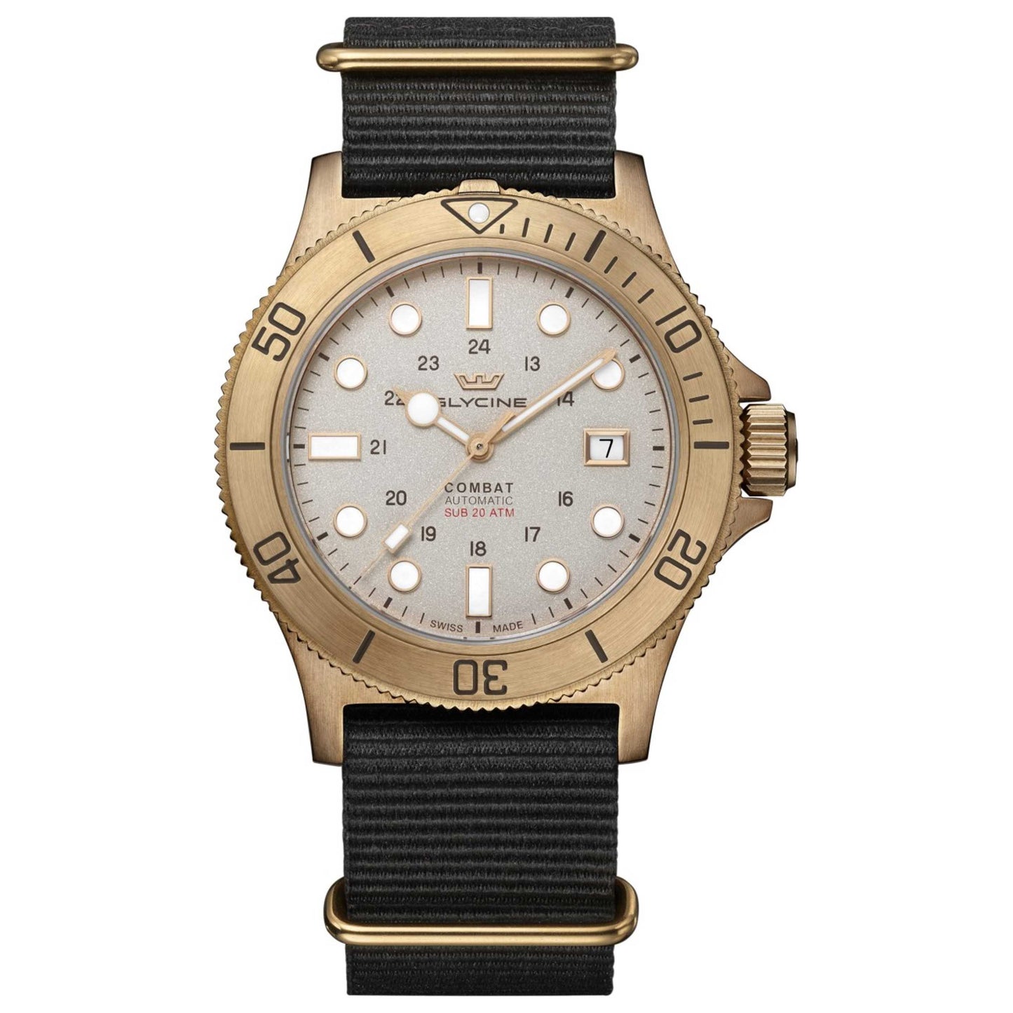 Front view of Glycine Combat Sub Men's Automatic Watch GL0546
