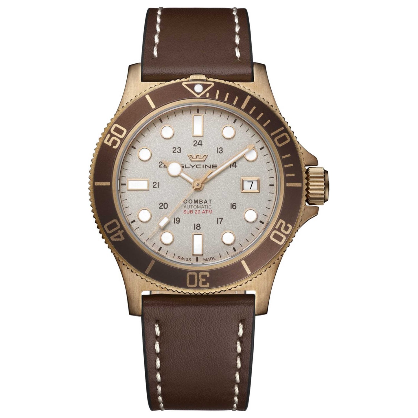 Front view of Glycine Combat Sub Men's Automatic Watch GL0547