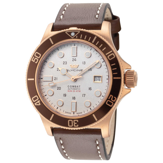 Front view of Glycine Combat Sub Bronze Men's Automatic Watch GL0547