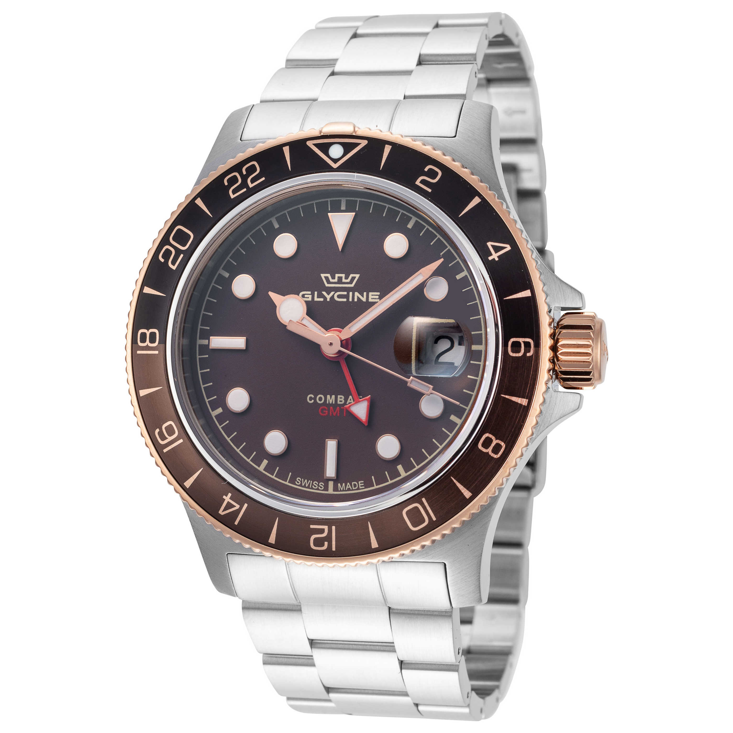 Stainless Steel Combat Sub 42 Gl0249 Glycine Combat Sub Swiss