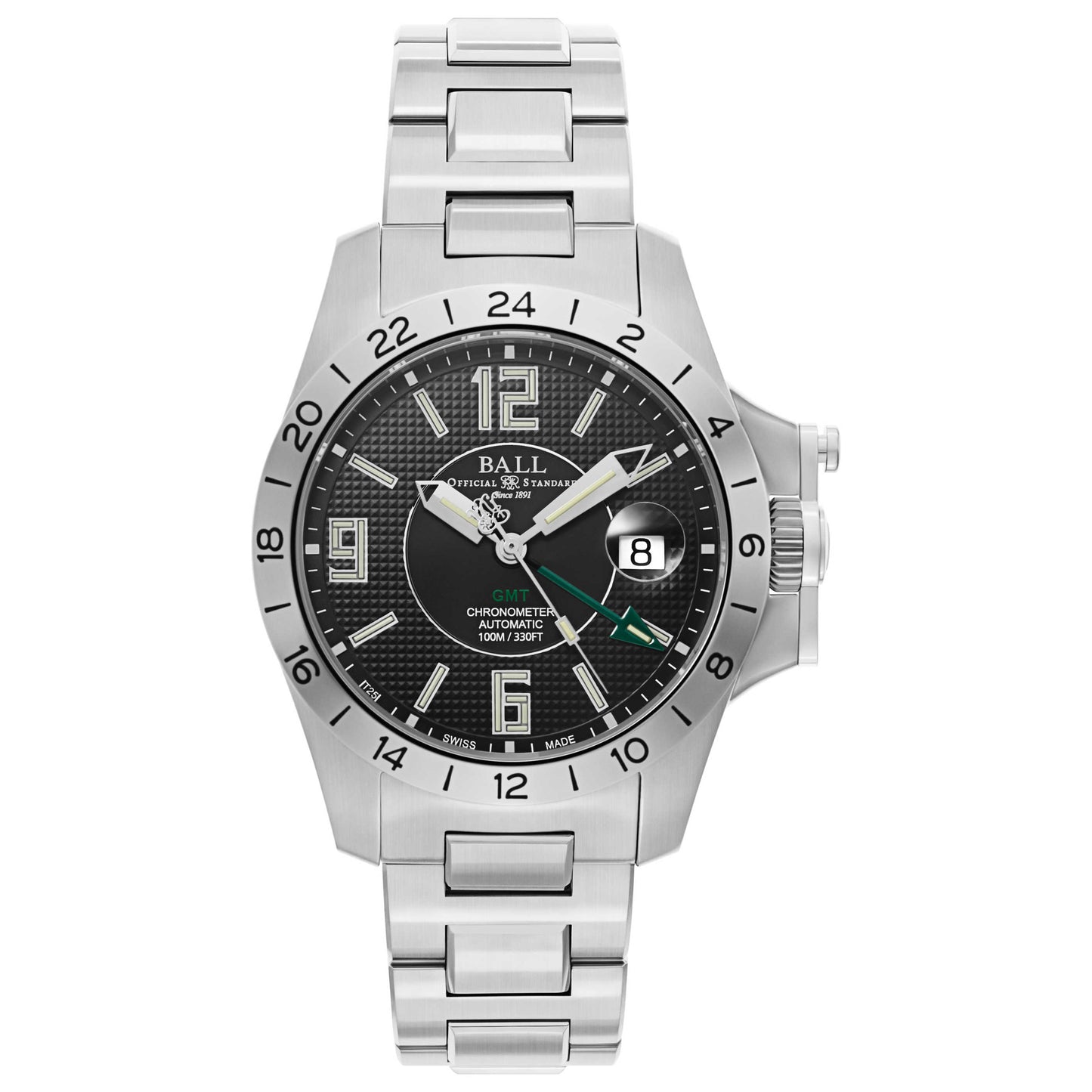 Front view of Ball Engineer Hydrocarbon Men's Automatic Watch GM2098C-SCAJ-BK