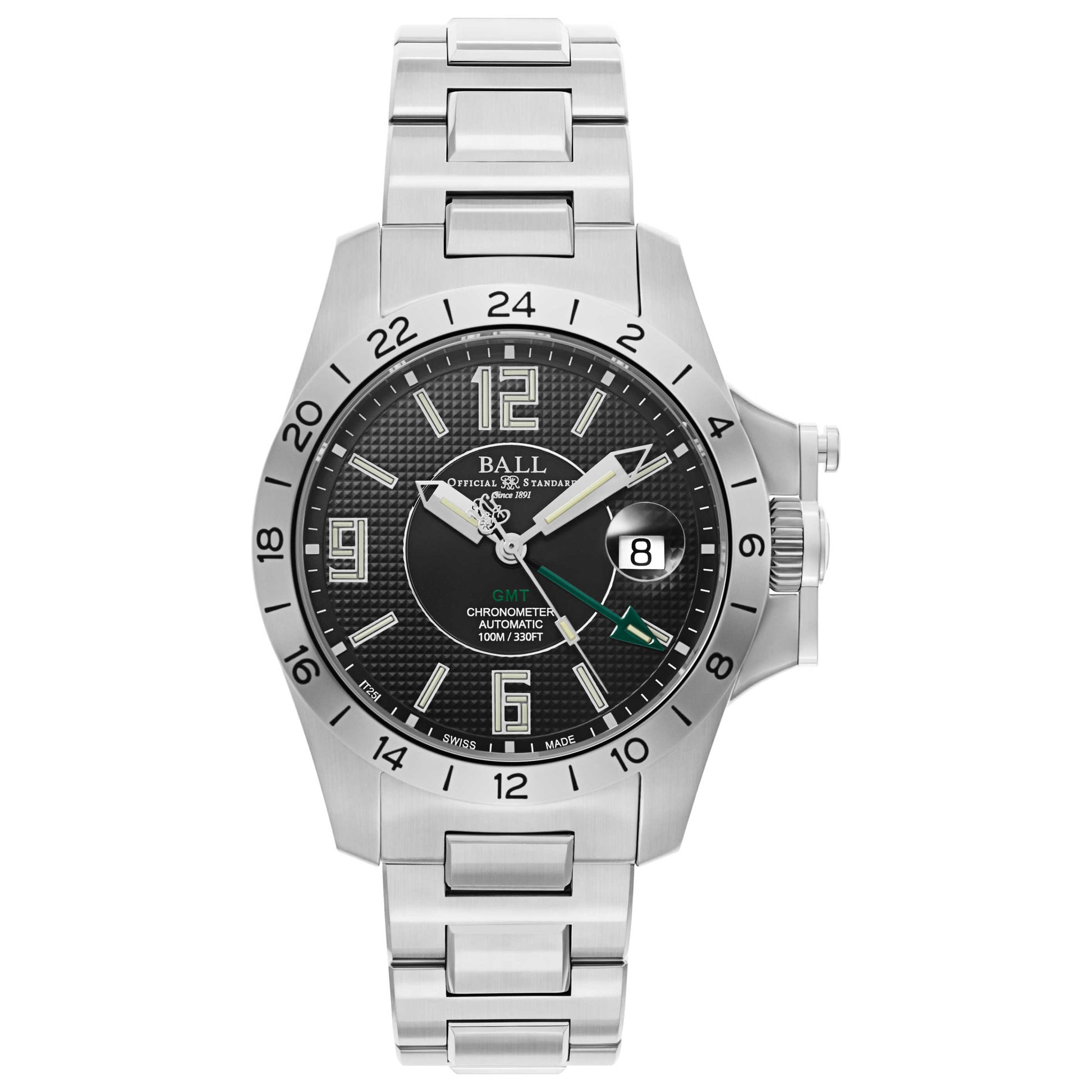 Front view of Ball Engineer Hydrocarbon Men's Automatic Watch GM2098C-SCAJ-BK