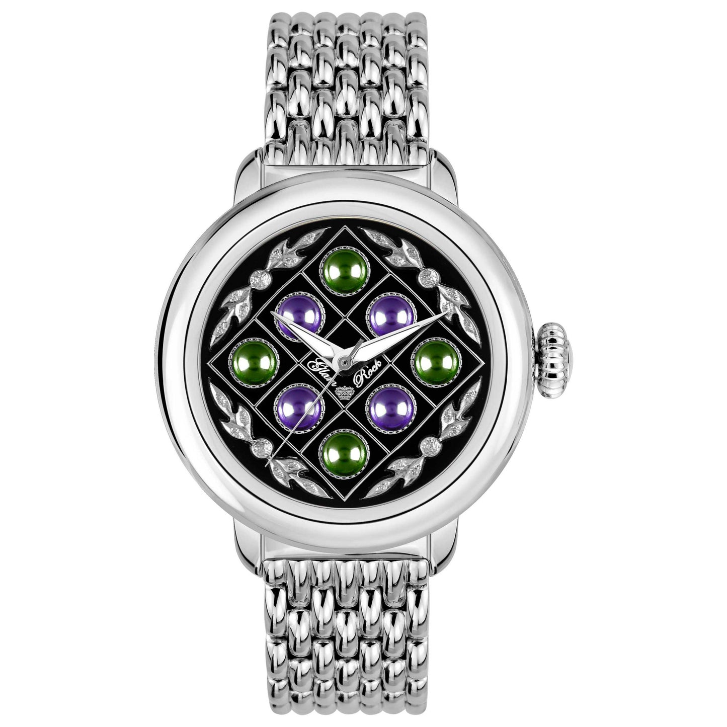 Front view of Glam Rock Bal Harbour Women's Quartz Watch GR77055-BR