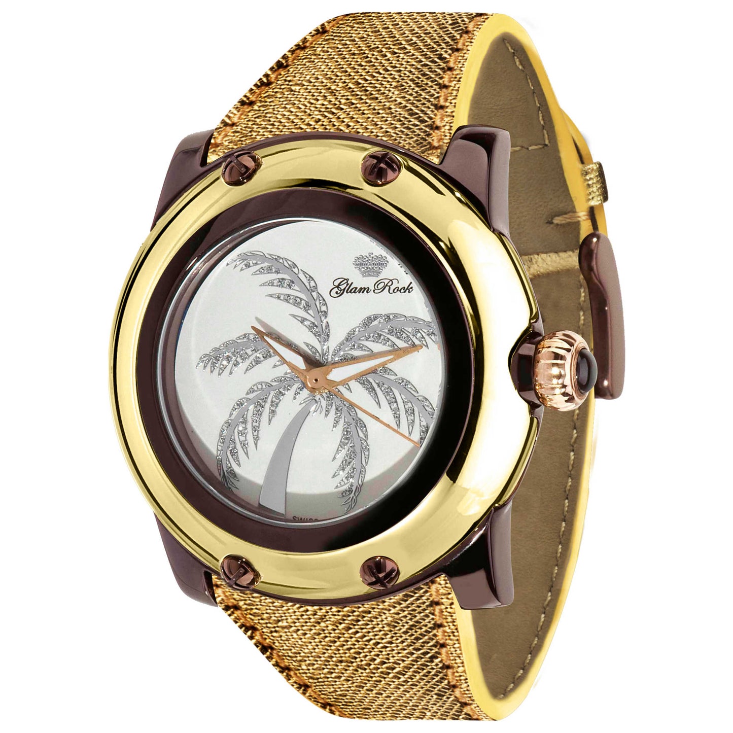 Front view of Glam Rock Icons Women's Quartz Watch GR80018M-YG