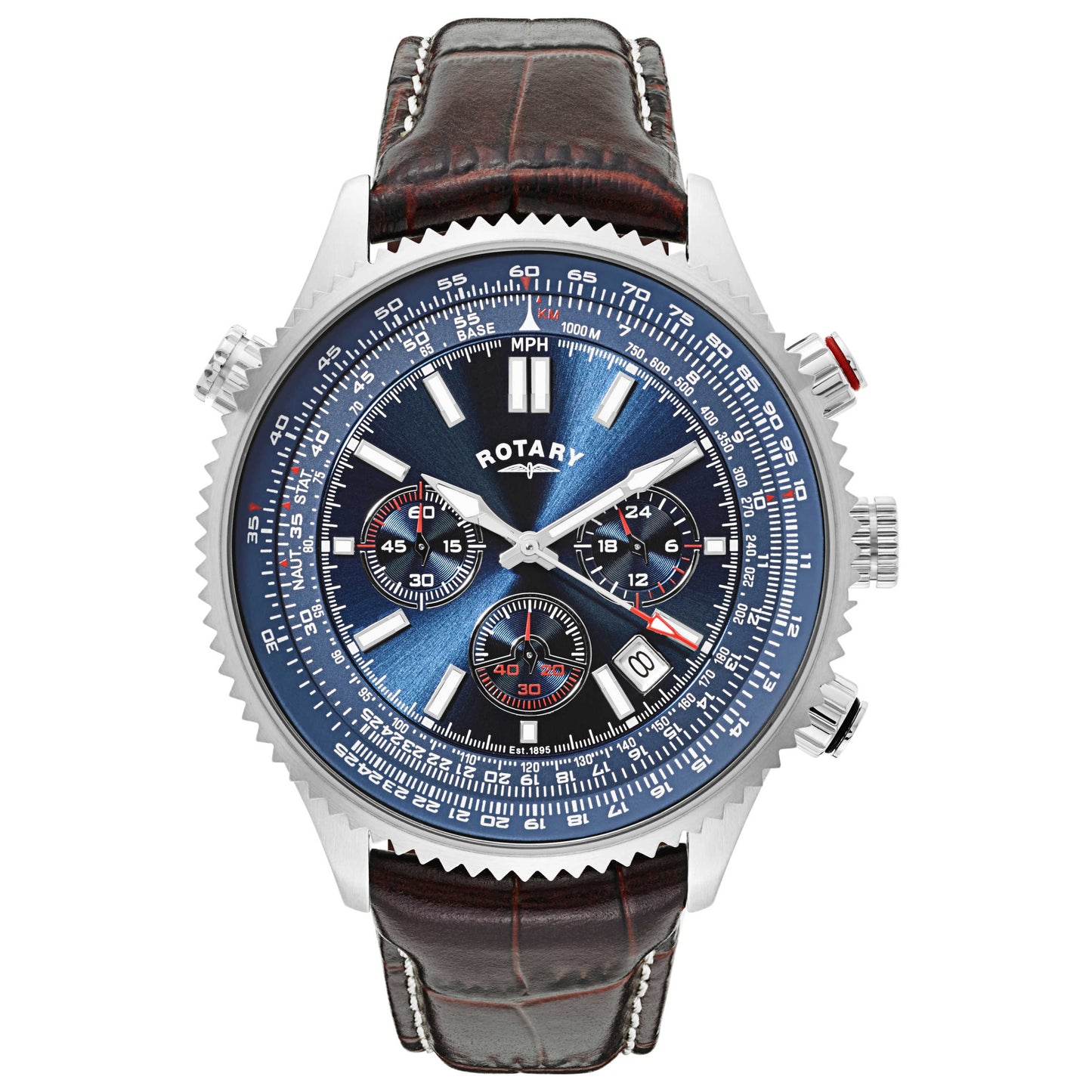 Front view of Rotary Chronograph Men's Quartz Watch GS00699-05