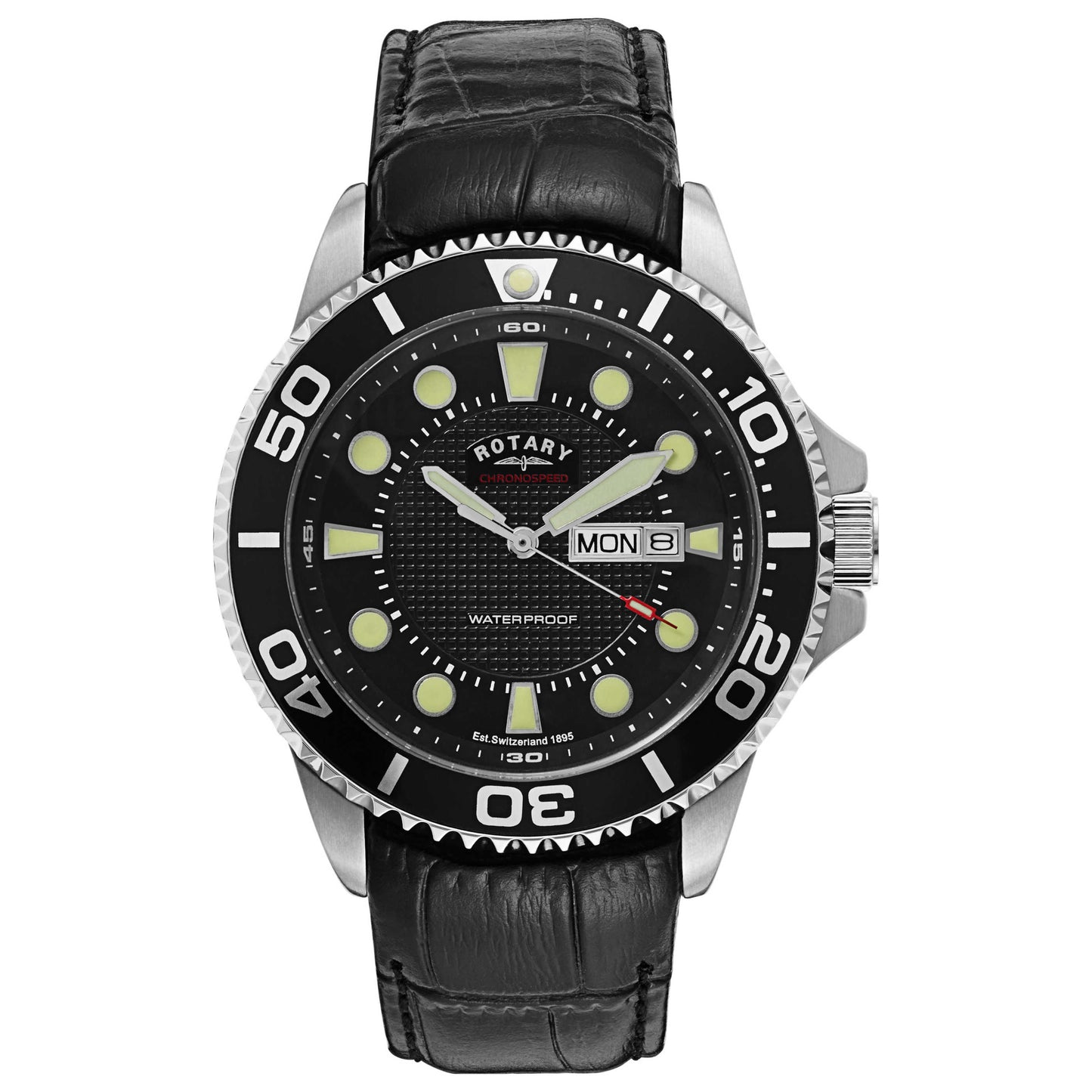 Front view of Rotary Chronospeed Men's Quartz Watch GS03425-04