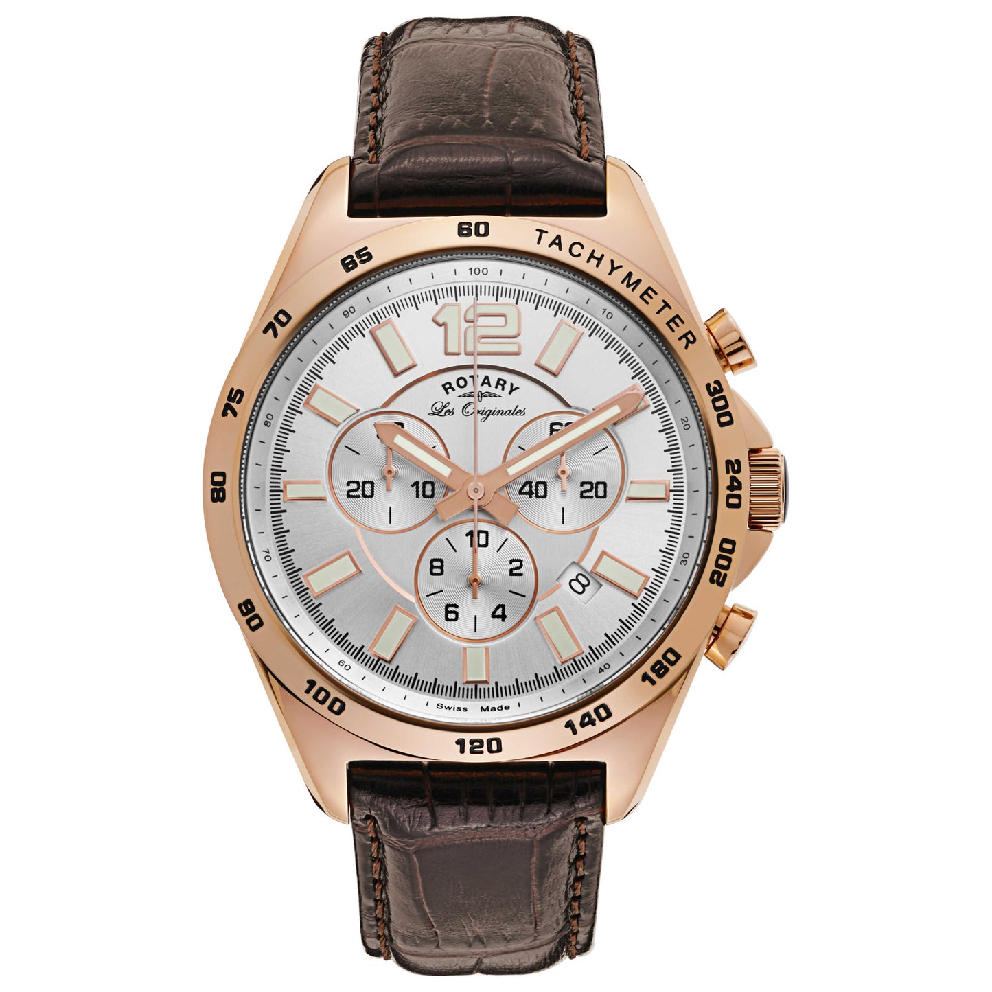 Front view of Rotary Les Originales Men's Swiss Quartz (Battery-Powered) Watch GS90073-06