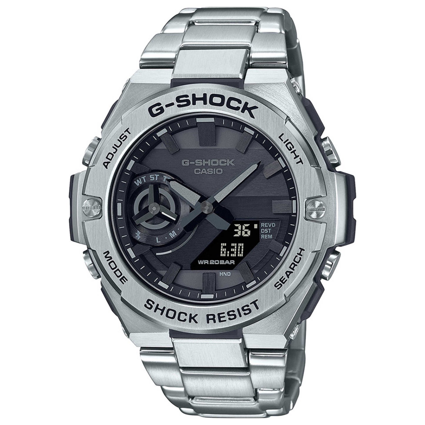 Front view of Casio G-Shock Men's Solar Watch GST-B500D-1A1ER