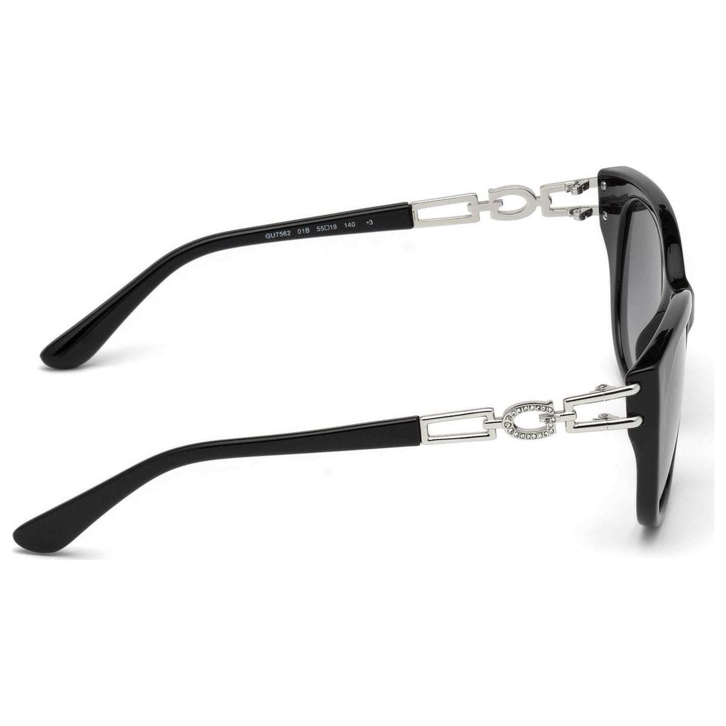 Right view of Guess Fashion Women's Sunglasses GU7562-01B-55