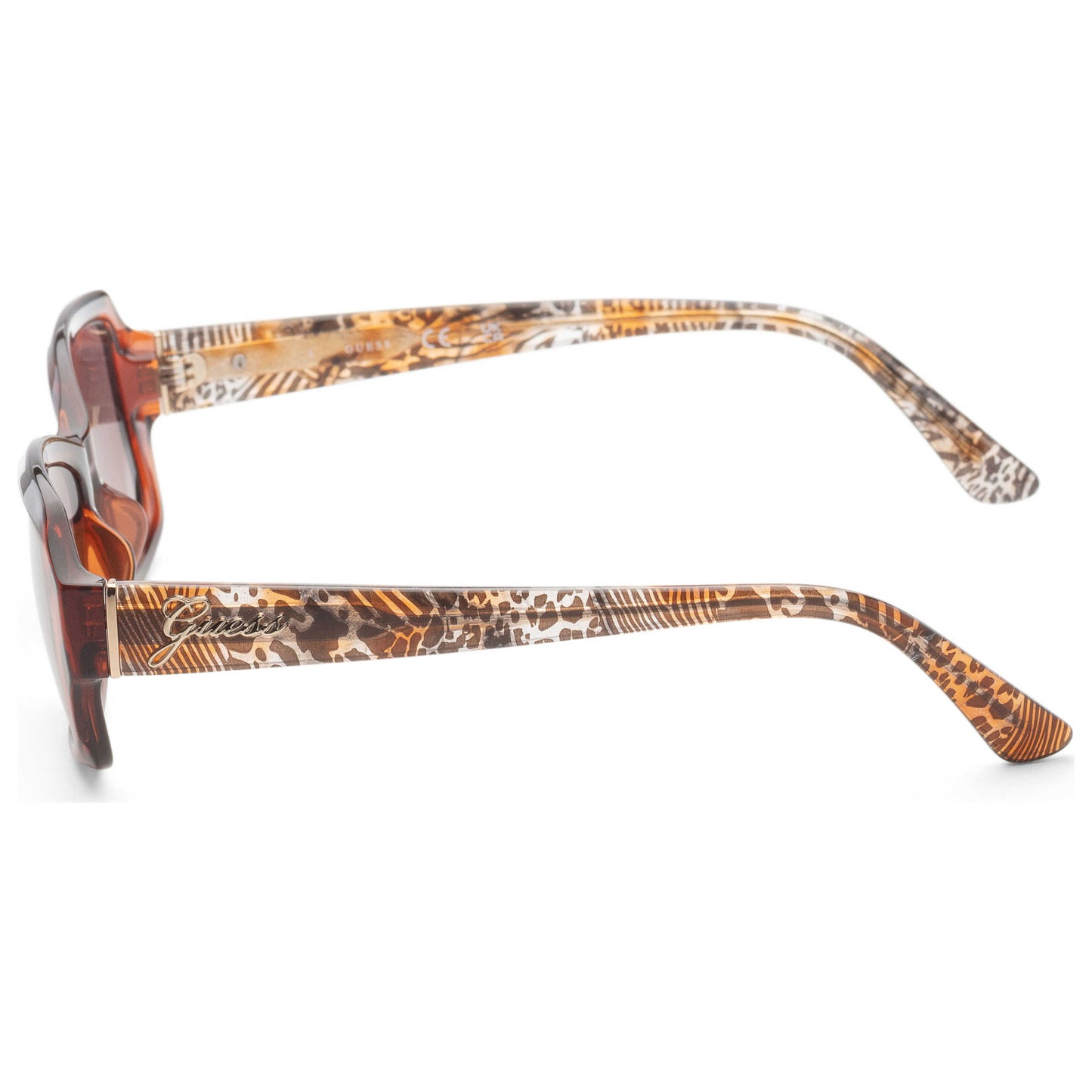 Left view of Guess Fashion Women's Sunglasses GU7683-52F-55