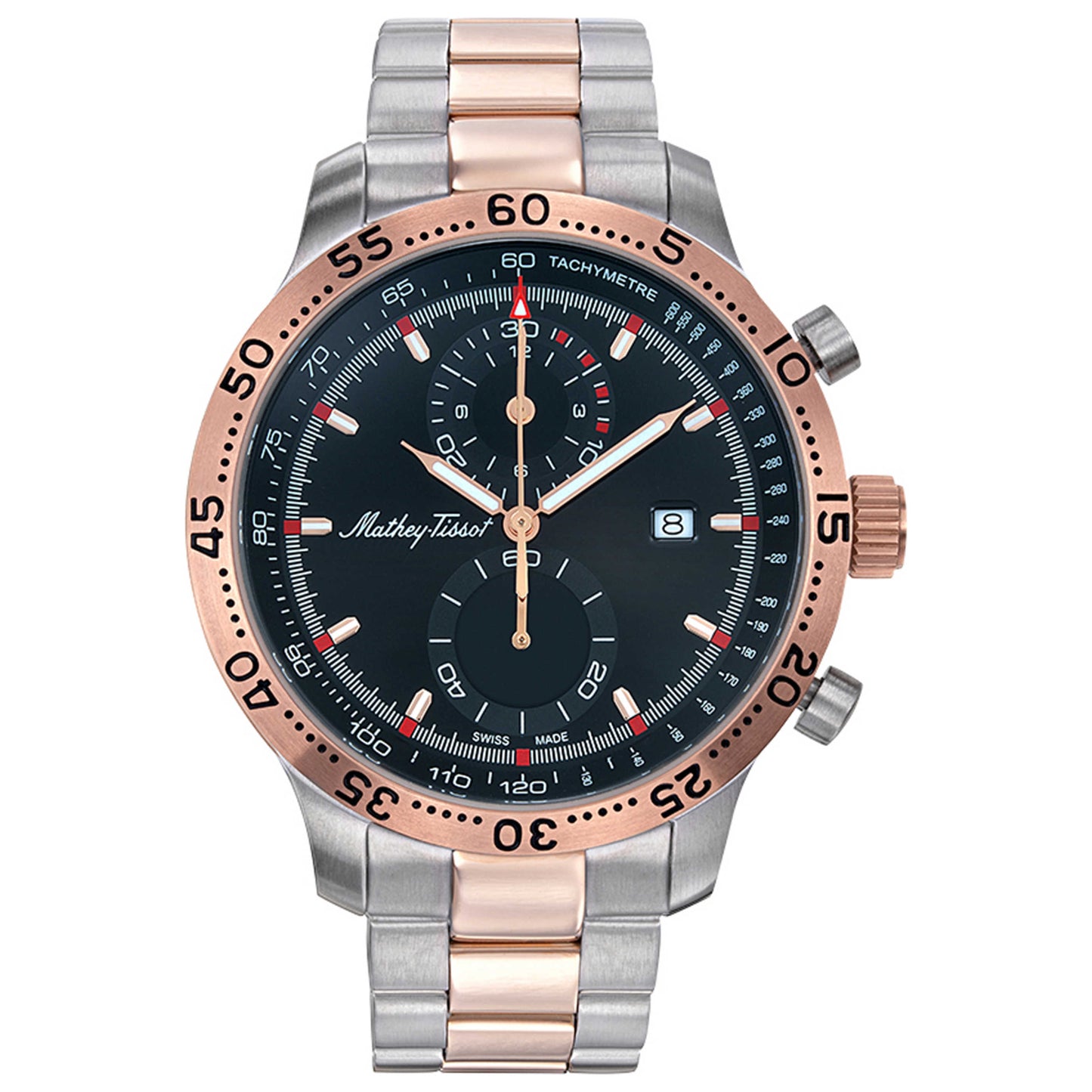 Front view of Mathey Tissot Type 23 Chrono Quartz Men's Quartz Watch H1823CHRN