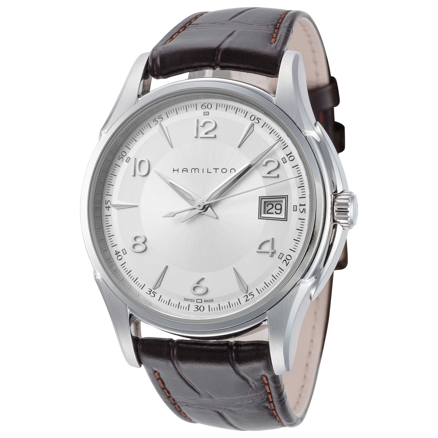 Front view of Hamilton Jazzmaster Men's Quartz Watch H32411555
