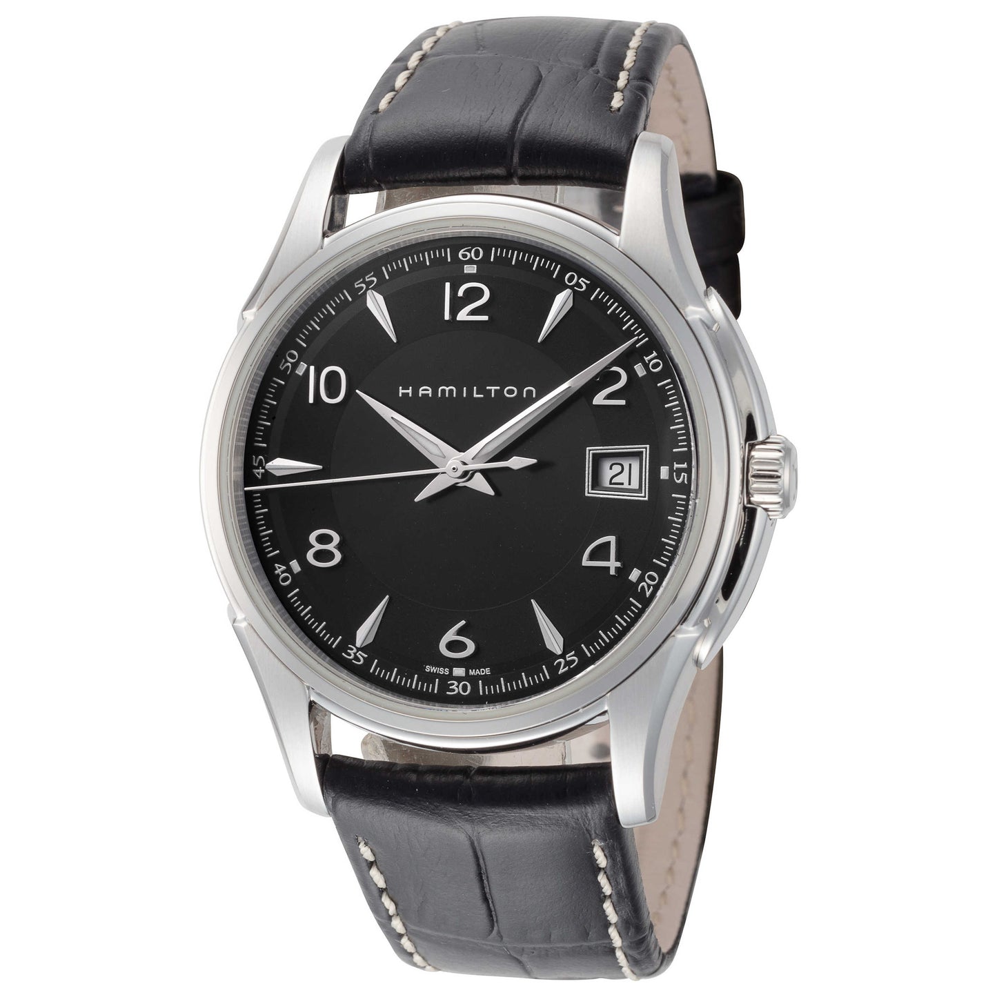 Front view of Hamilton Jazzmaster Men's Quartz Watch H32411735