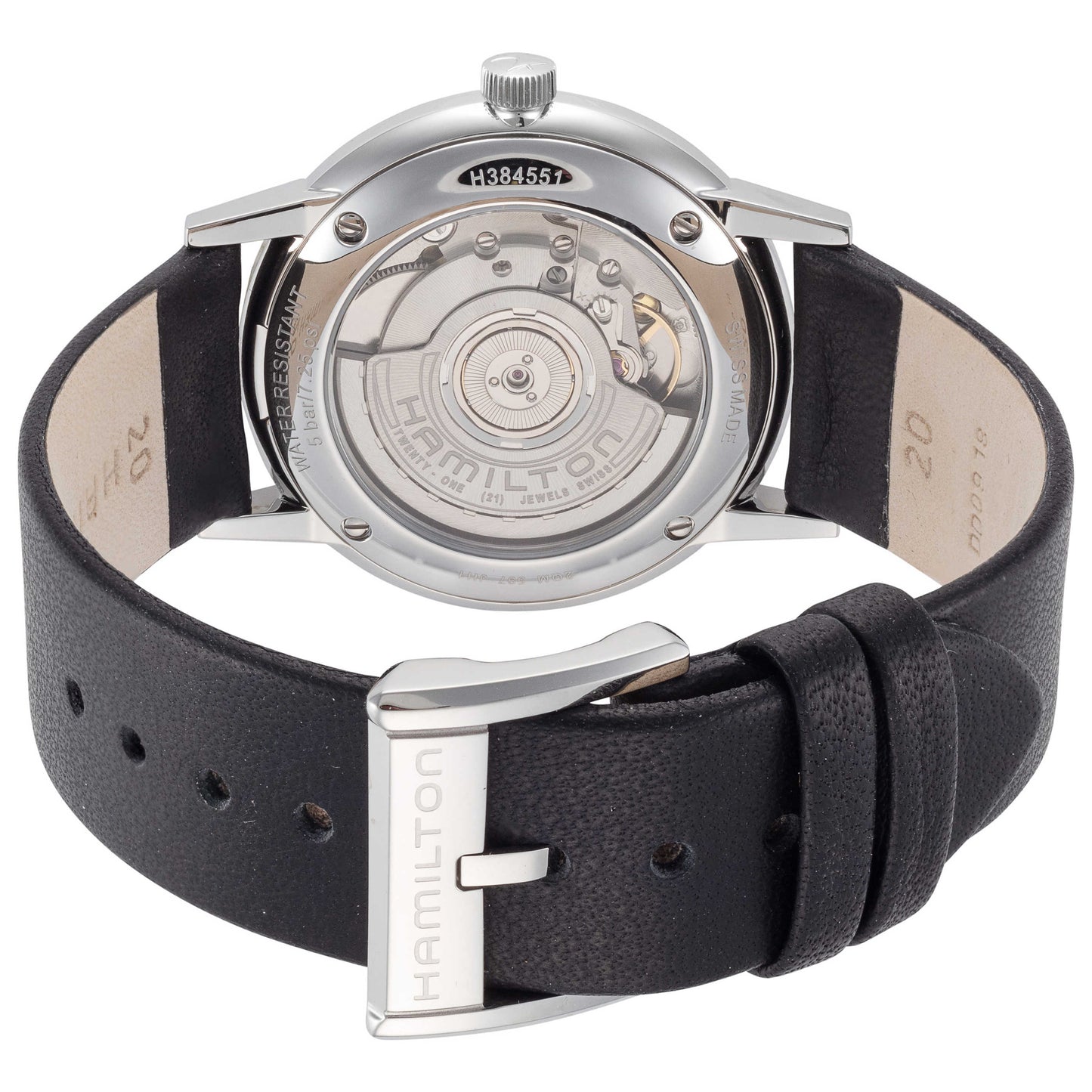 Back view of Hamilton American Classic Men's Automatic Watch H38455781