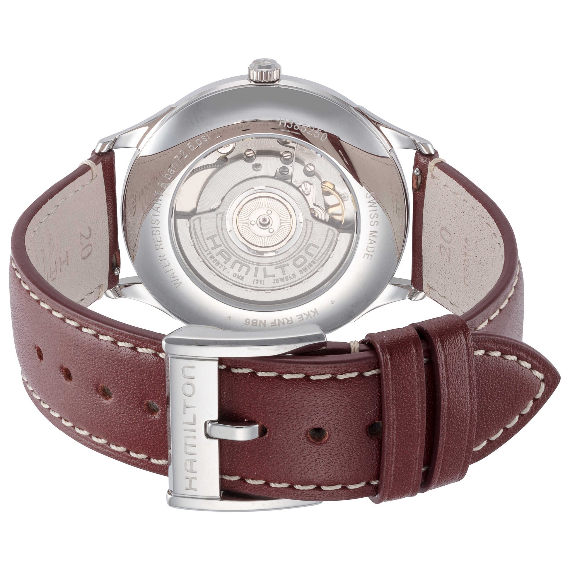 Back view of Hamilton Jazzmaster Men's Automatic Watch H38525881