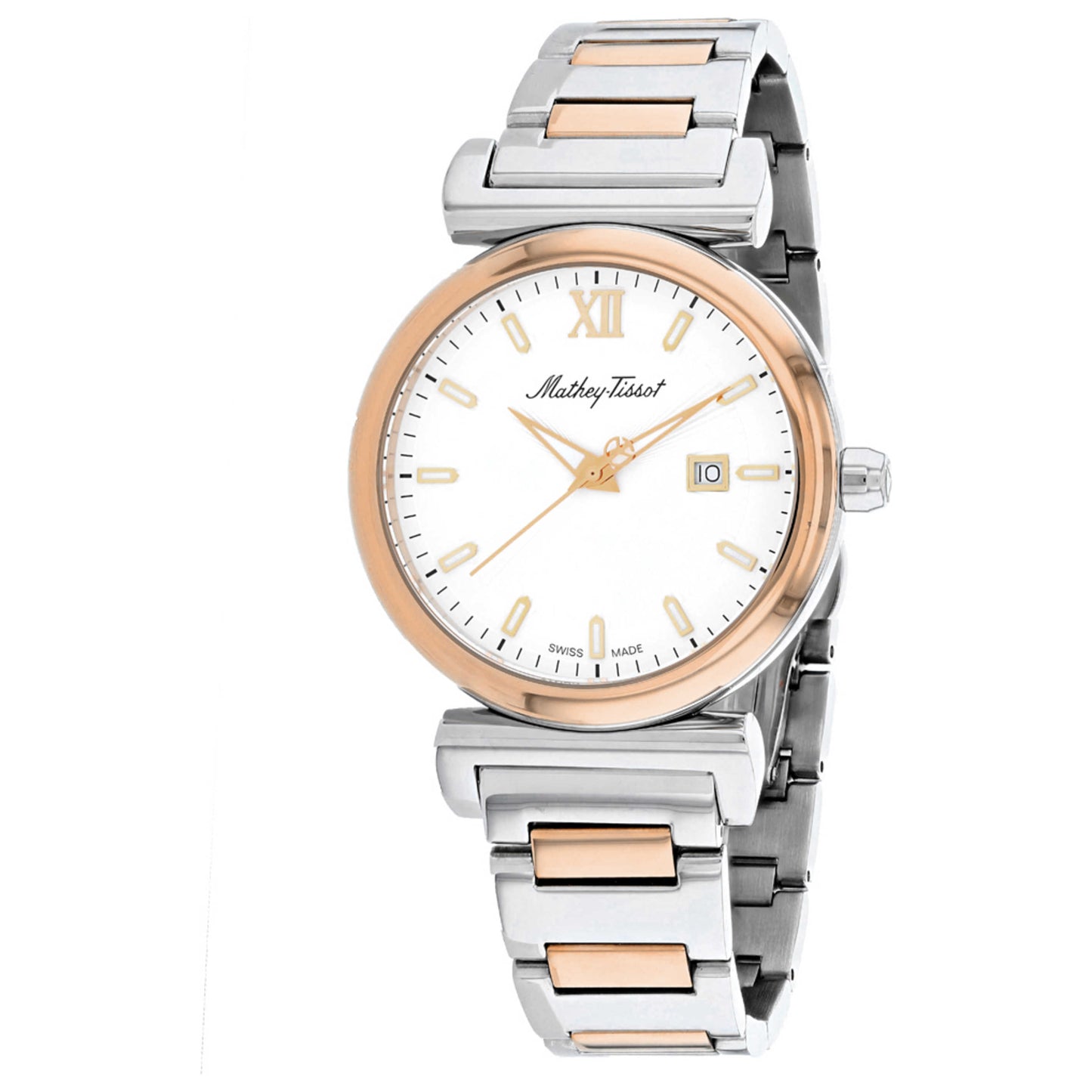 Front view of Mathey Tissot Elegance Men's Quartz Watch H410BI