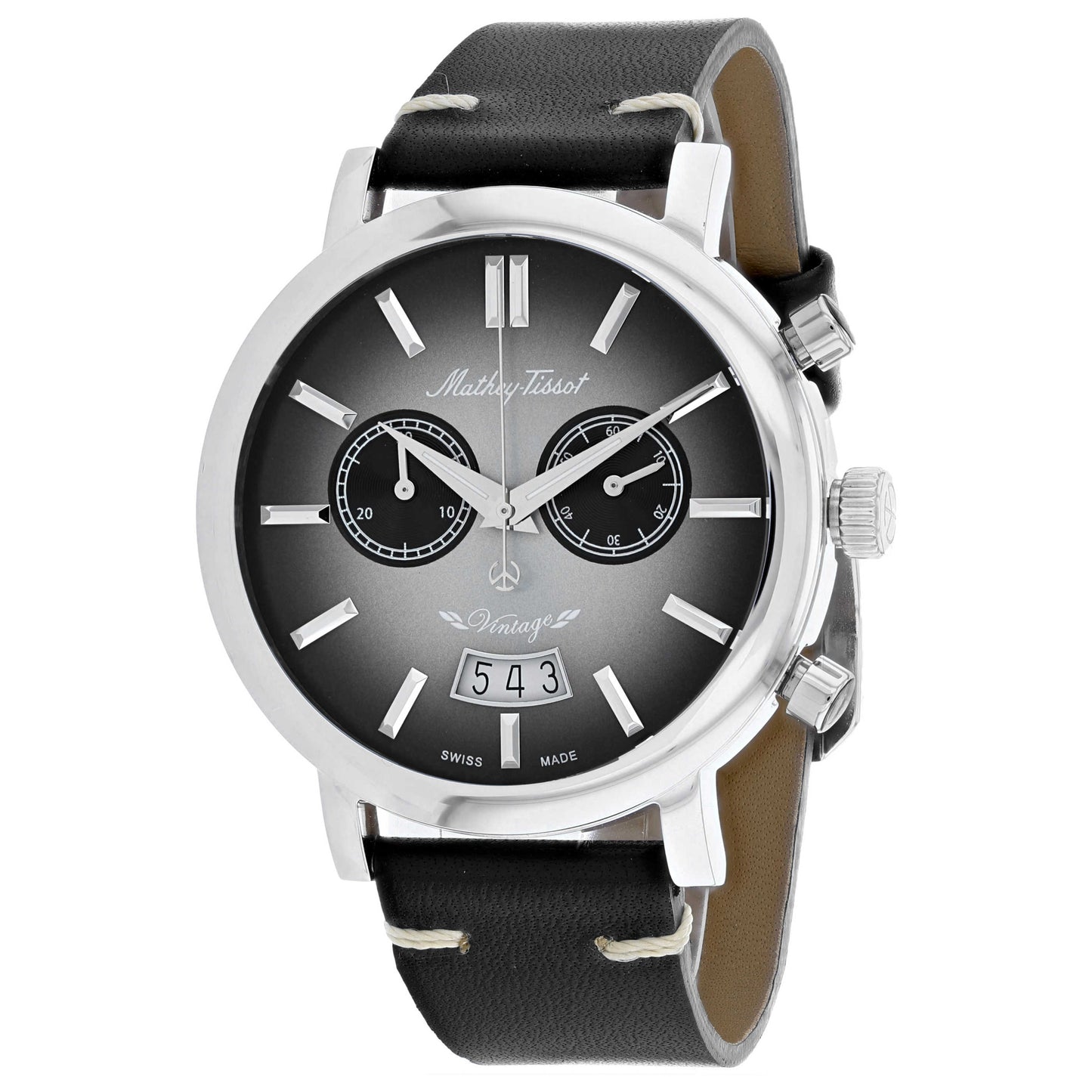 Front view of Mathey Tissot Vintage Chronograph Men's Quartz Watch H42CHAN