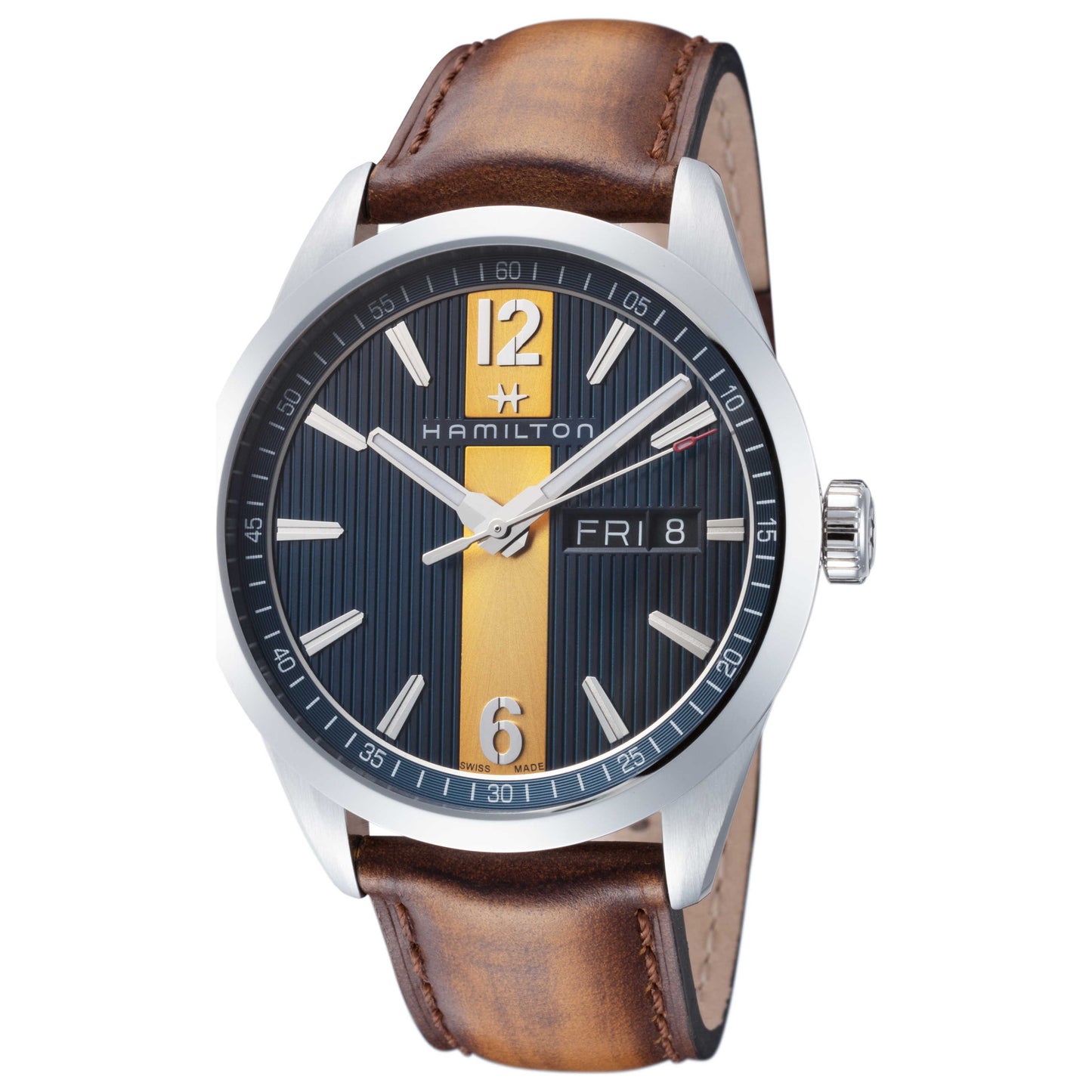 Front view of Hamilton Broadway Men's Quartz Watch H43311541