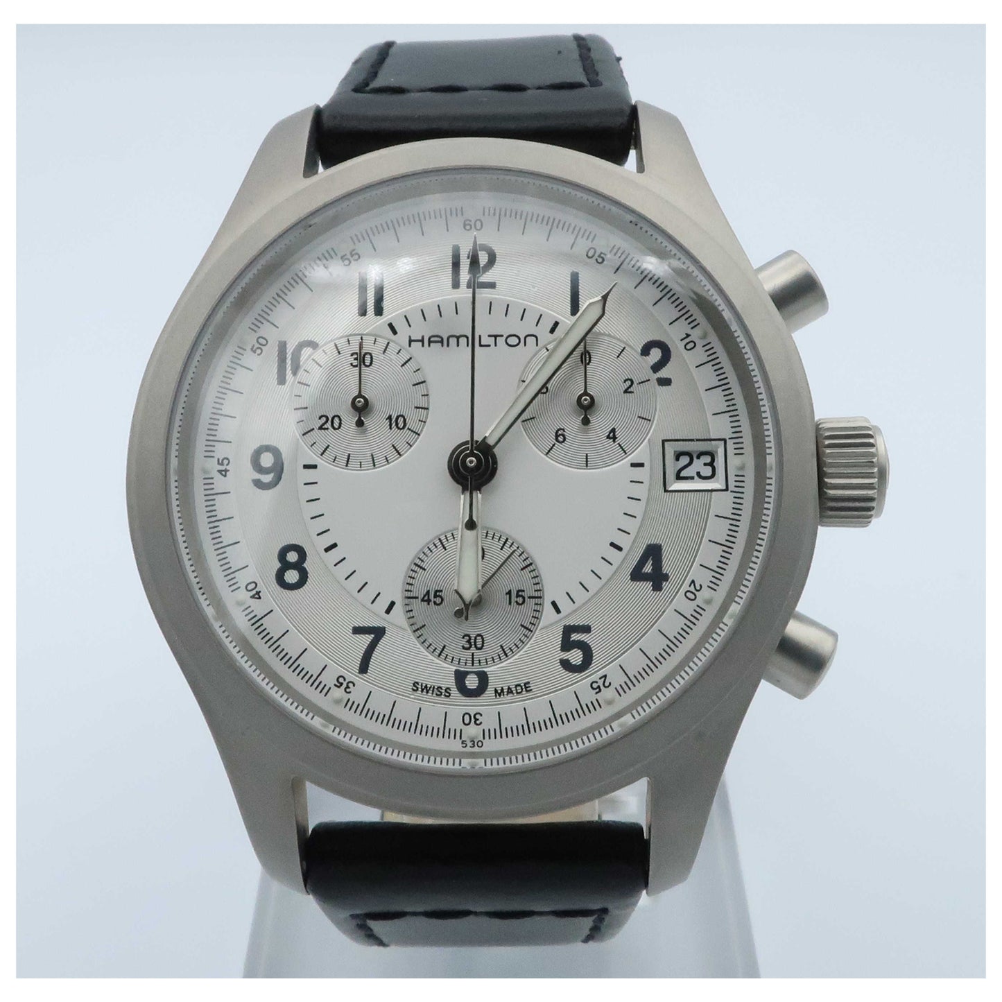 Front view of Hamilton Khaki Men's Swiss Quartz (Battery-Powered) Watch H68582553