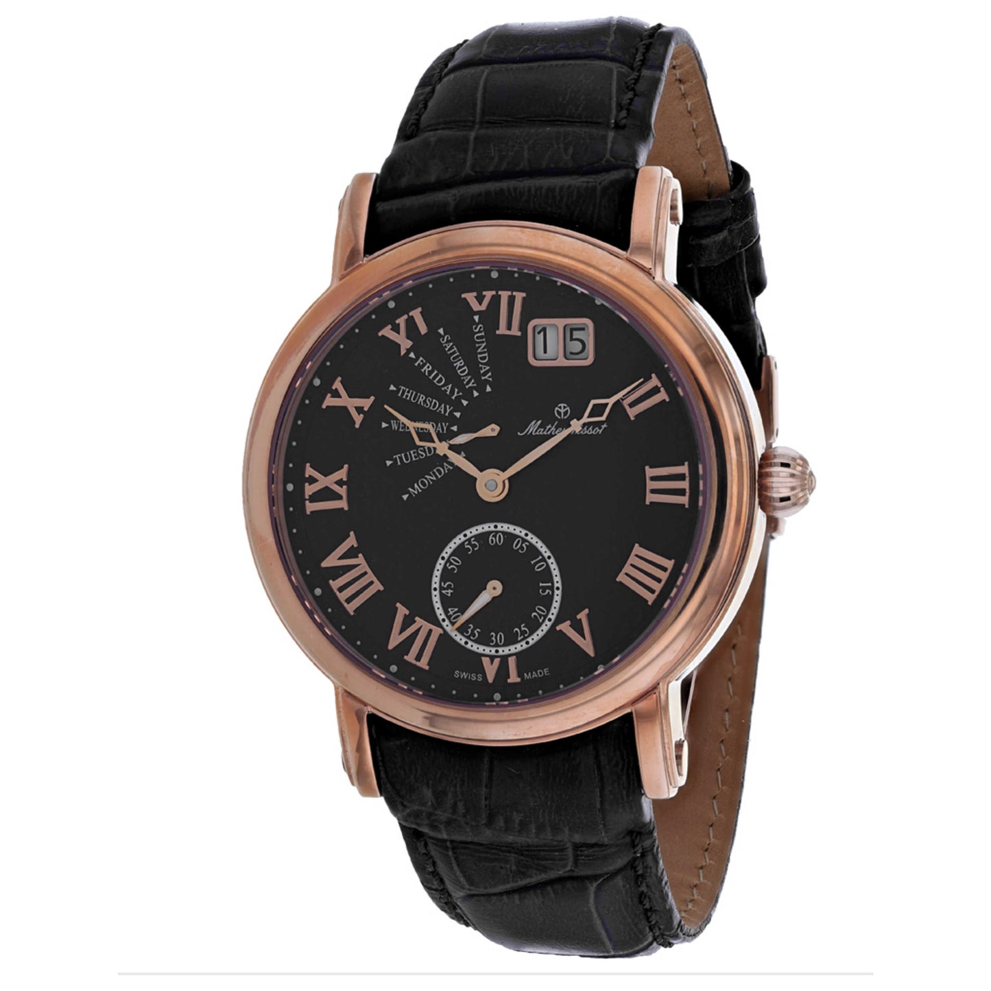 Front view of Mathey Tissot Retrograde Men's Quartz Watch H7020PN