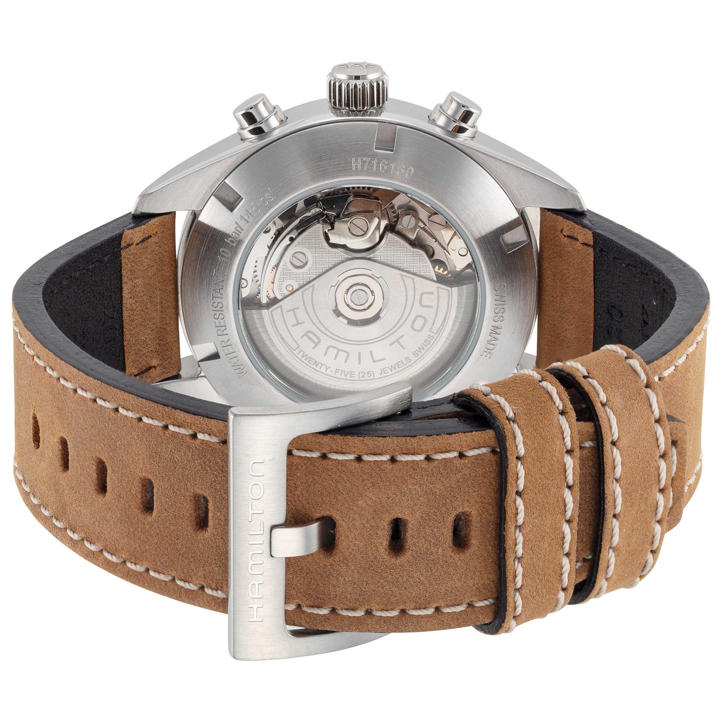 Back view of Hamilton Khaki Field Men's Automatic Watch H71616535