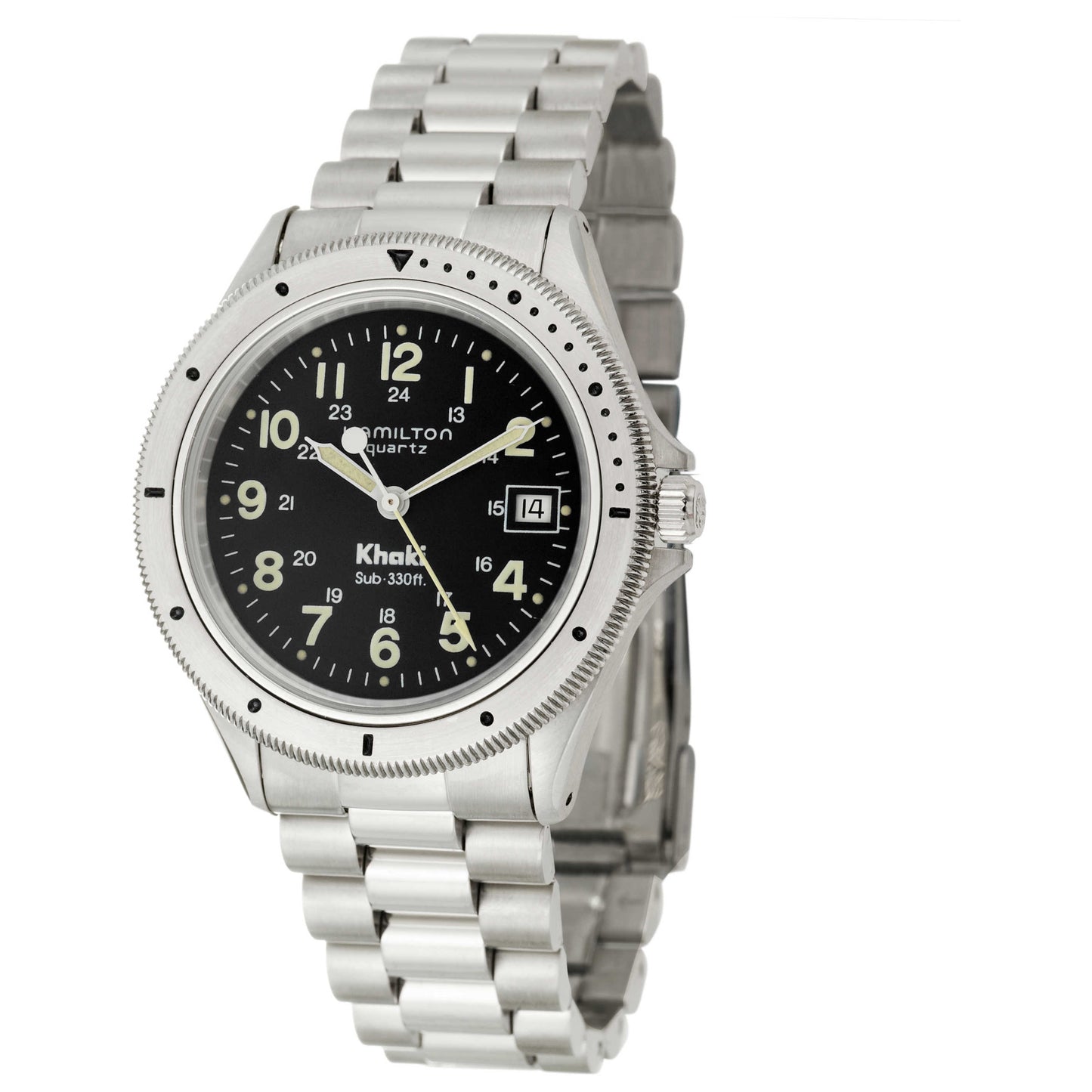Front view of Hamilton Khaki Field Men's Swiss Quartz (Battery-Powered) Watch H74411133