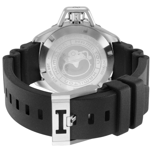 Back view of Hamilton Khaki Navy Men's Automatic Watch H77455360