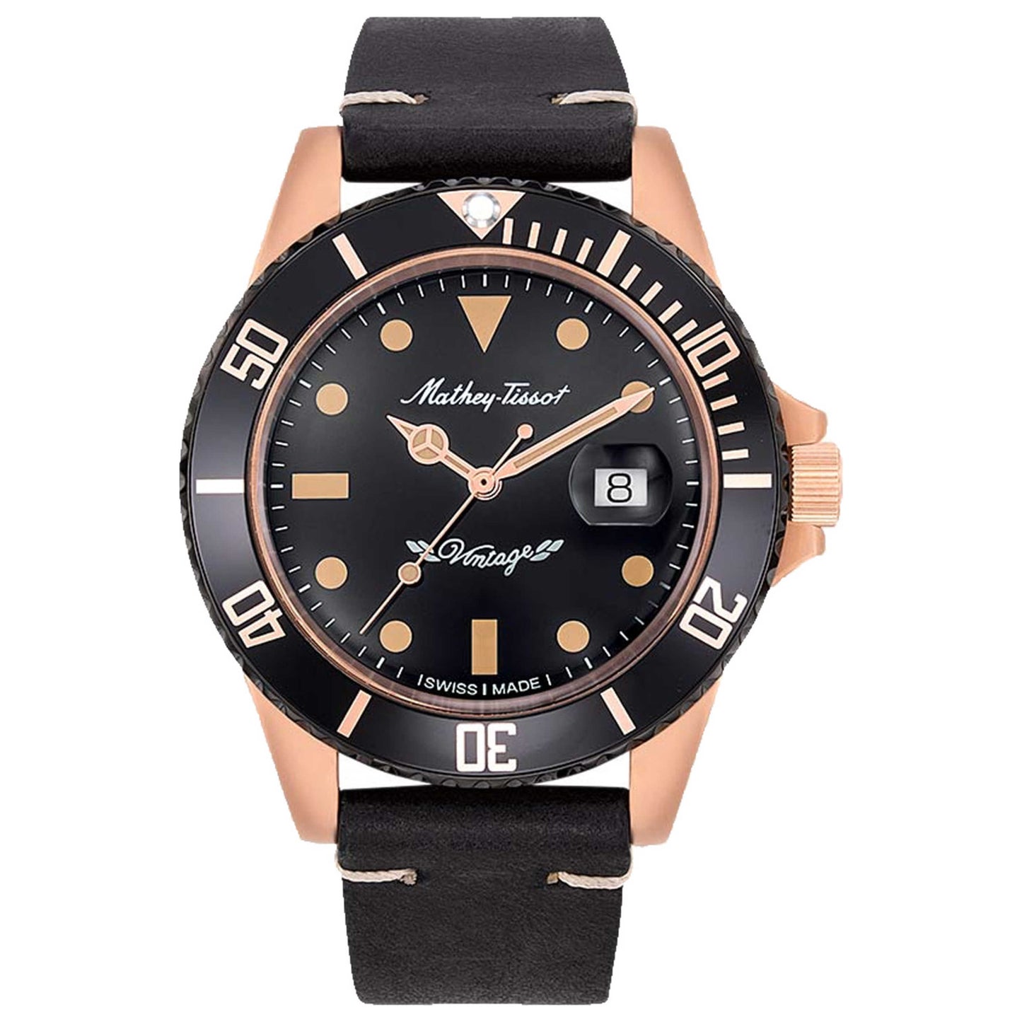 Front view of Mathey Tissot Mathy Vintage Men's Automatic Watch H901BZN